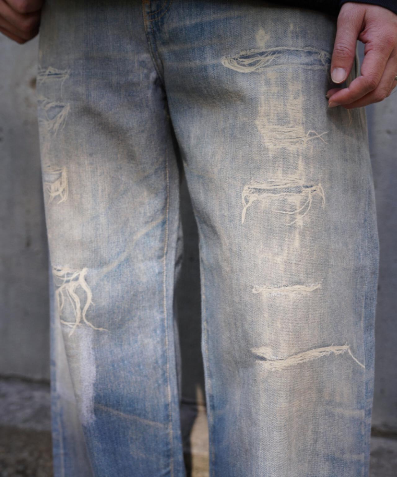 B omnivore/ビーオムニボー　転写 DENIM PANT