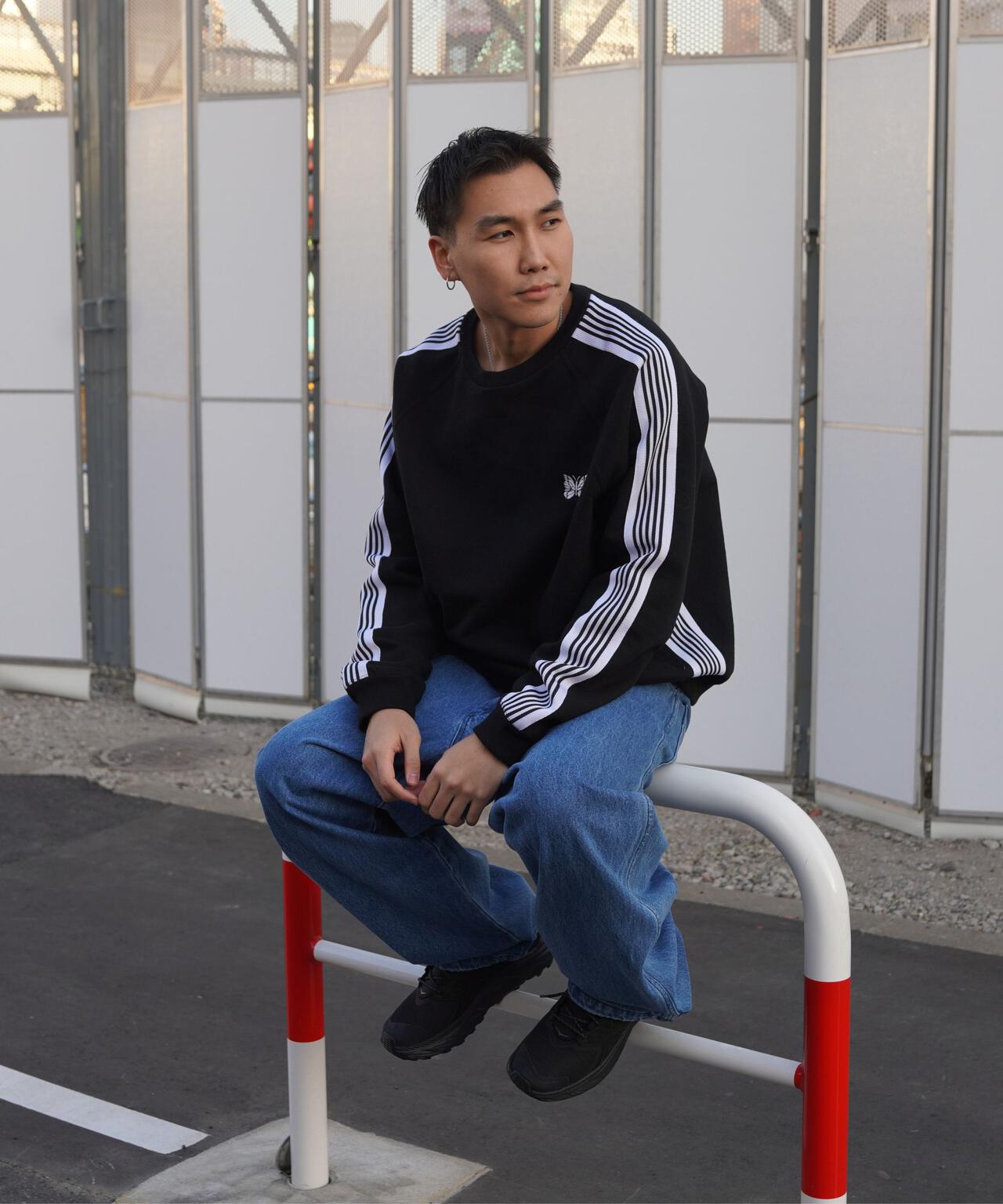 Needles/ニードルズ　別注Track Crew Neck Shirt - Cotton Jersey