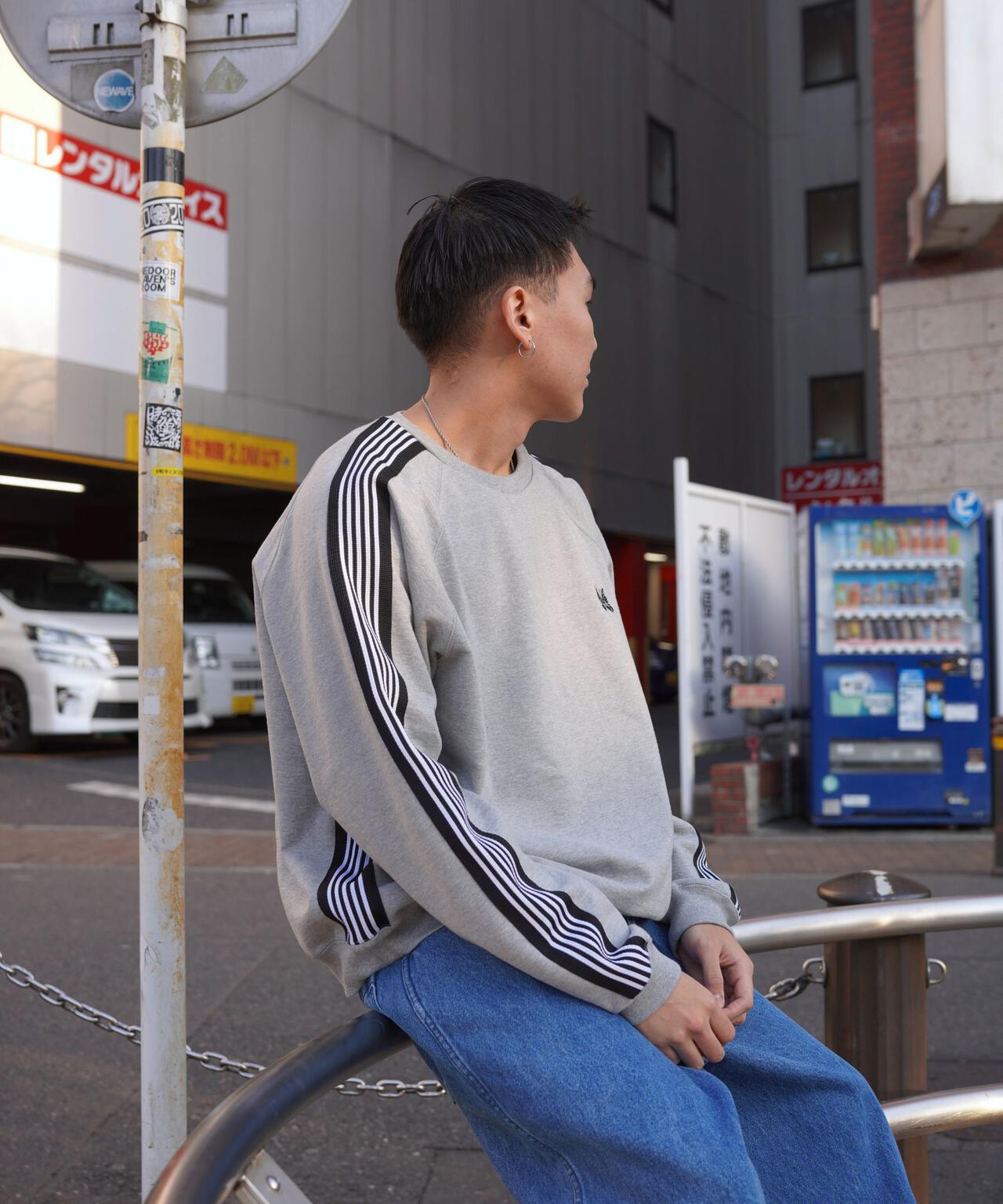 Needles/ニードルズ　別注Track Crew Neck Shirt - Cotton Jersey