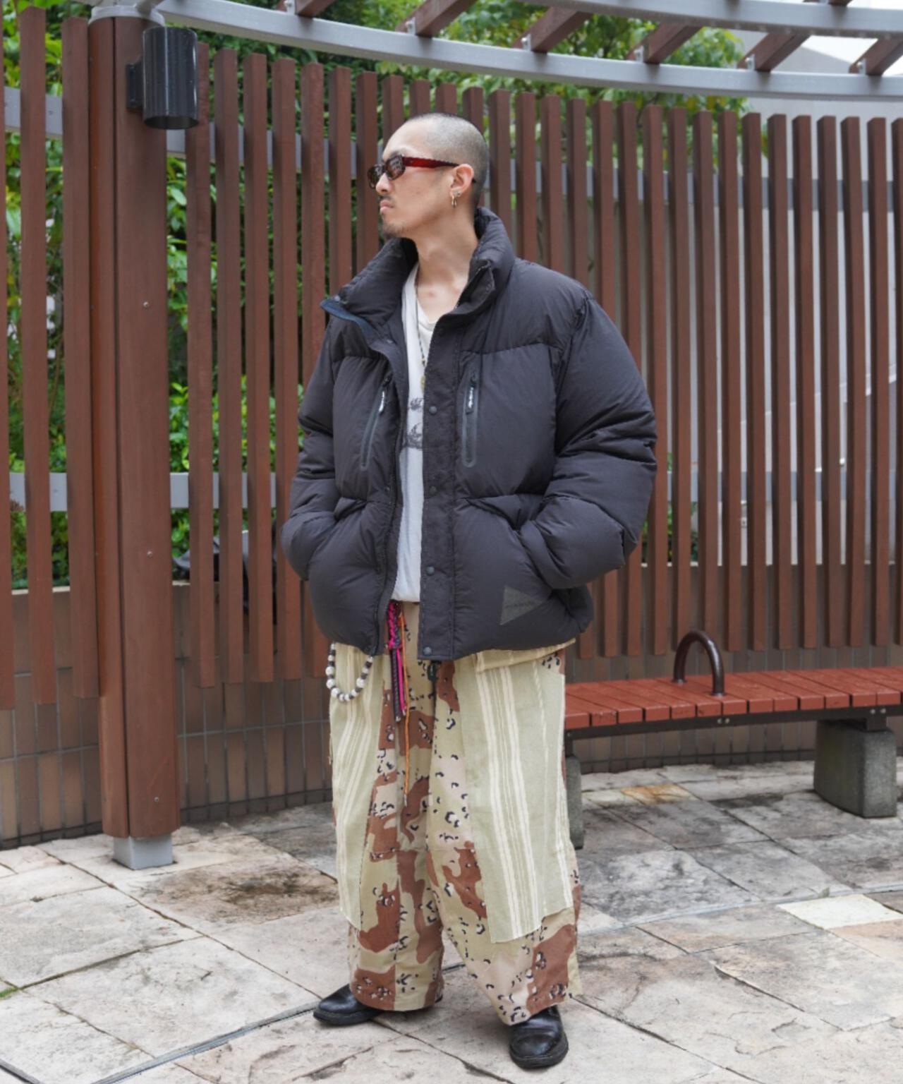 and wander/アンドワンダー　puffer down jacket　パファーダウンジャケット