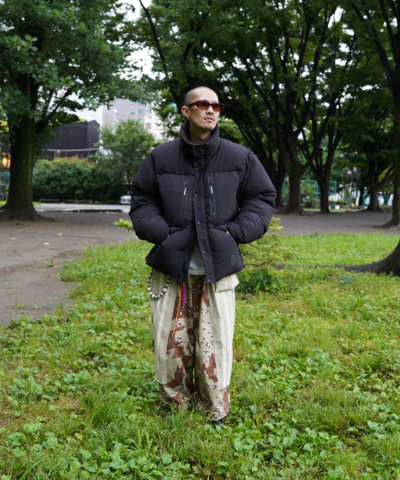 and wander/アンドワンダー　puffer down jacket　パファーダウンジャケット