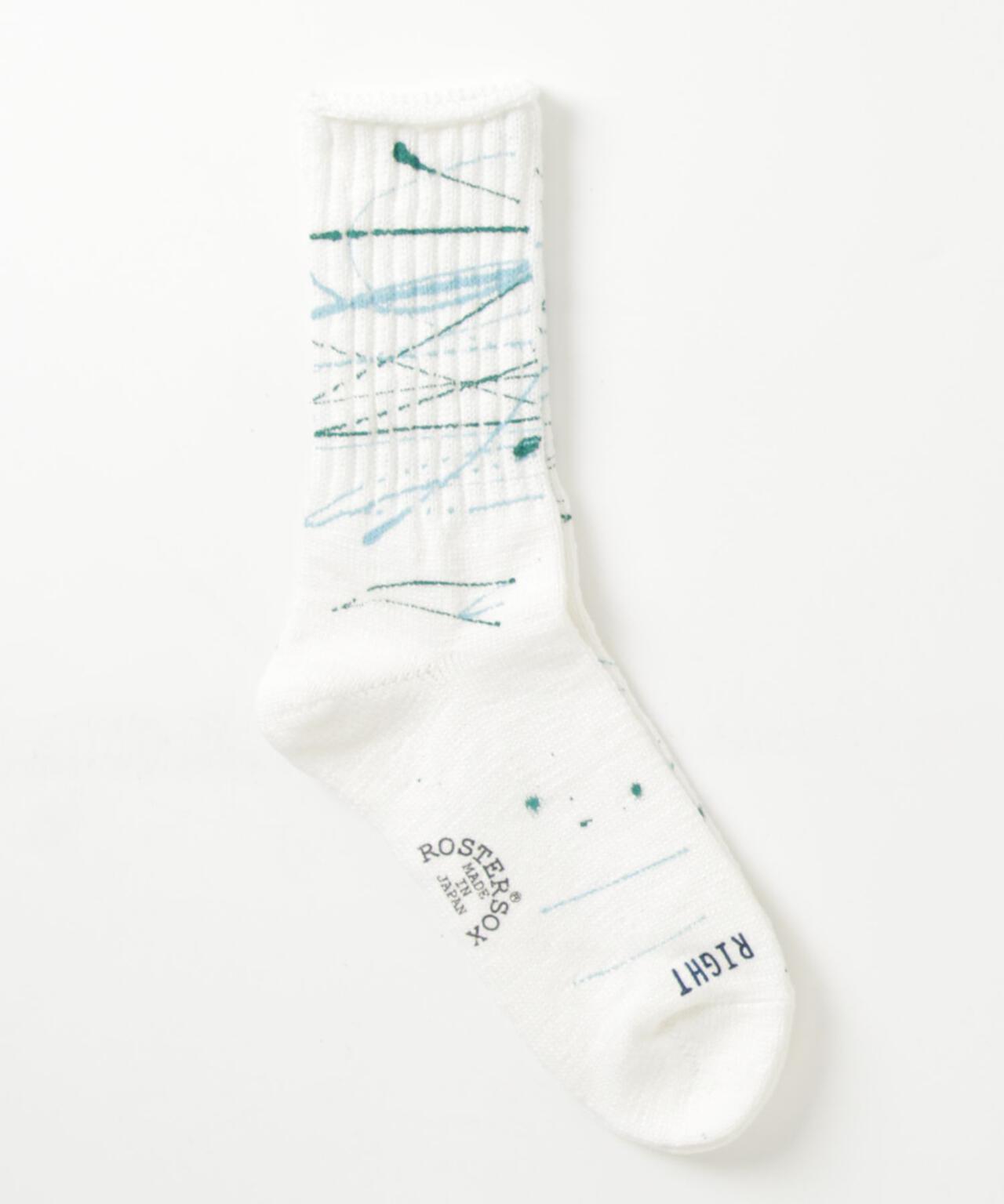 ROSTER SOX/ロスターソックス　B PAINT SOCKS メンズ レディース