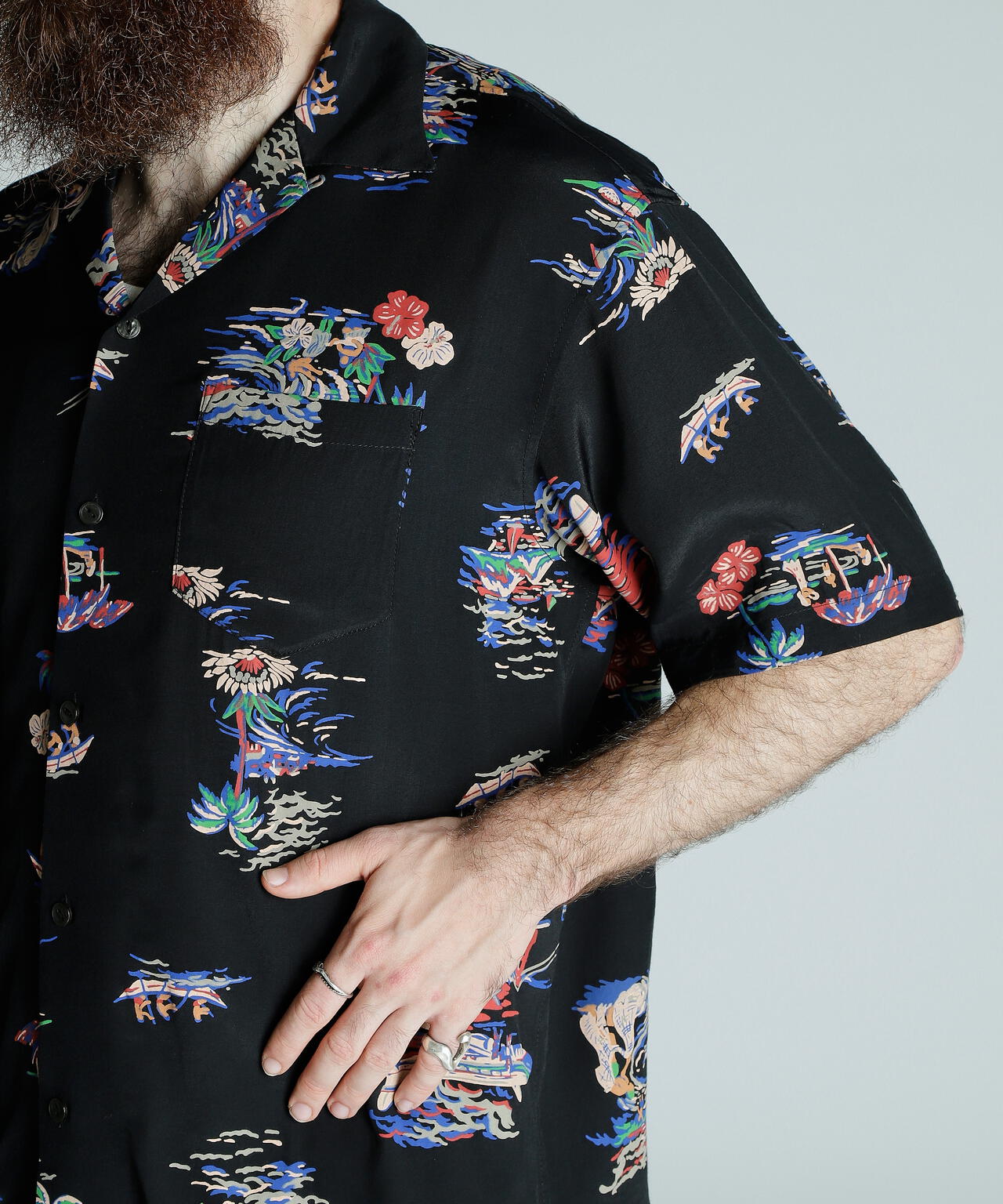 ×PJ/×パイナップルジュース/RAYON SHIRT ALOHALAND/レーヨンシャツ アロハランド