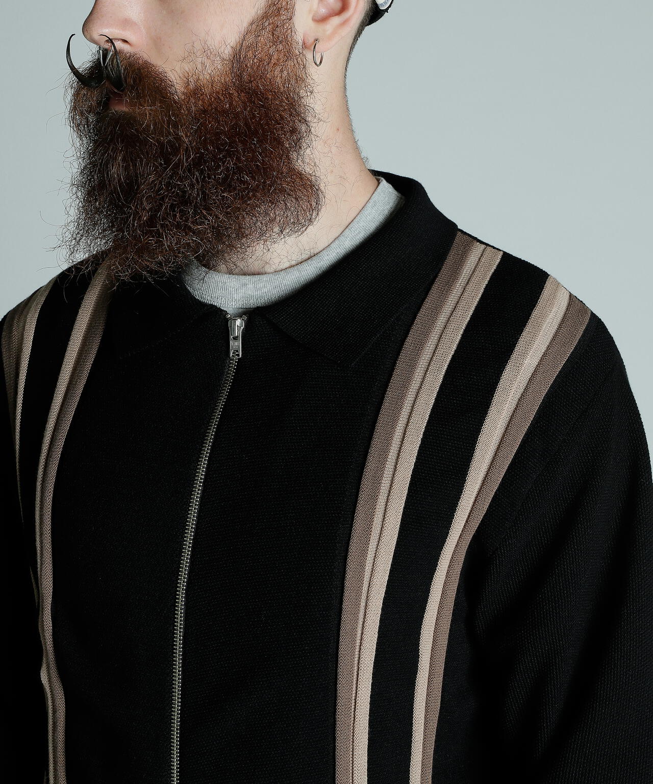LS  ZIP KNIT CARDIGAN/LS ジップ ニットカーディガン