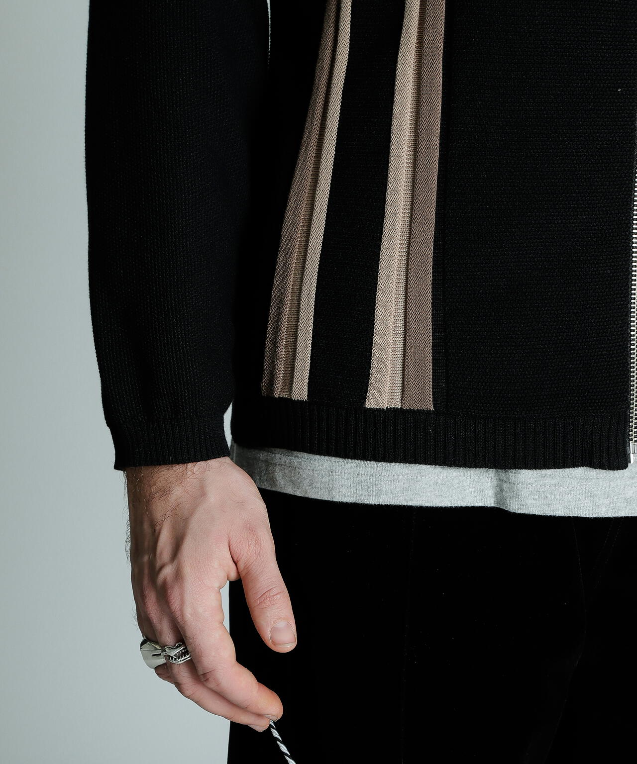 LS  ZIP KNIT CARDIGAN/LS ジップ ニットカーディガン