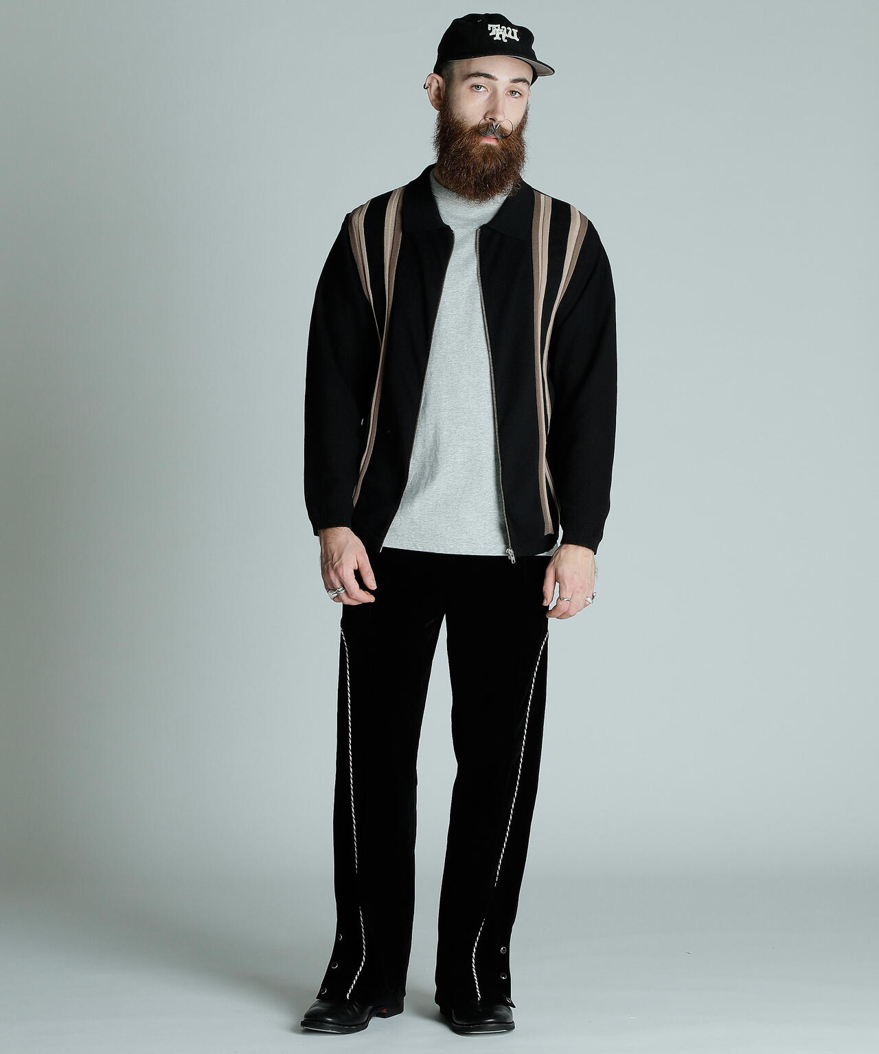 LS  ZIP KNIT CARDIGAN/LS ジップ ニットカーディガン