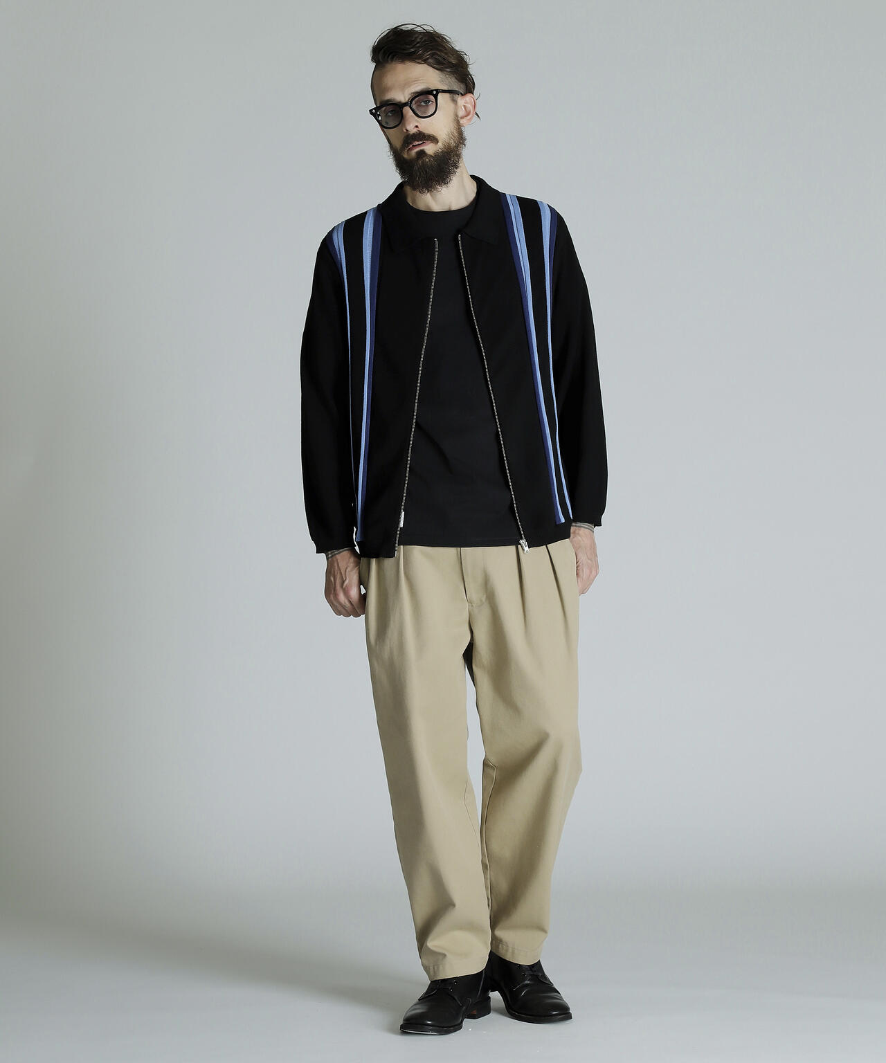 LS  ZIP KNIT CARDIGAN/LS ジップ ニットカーディガン