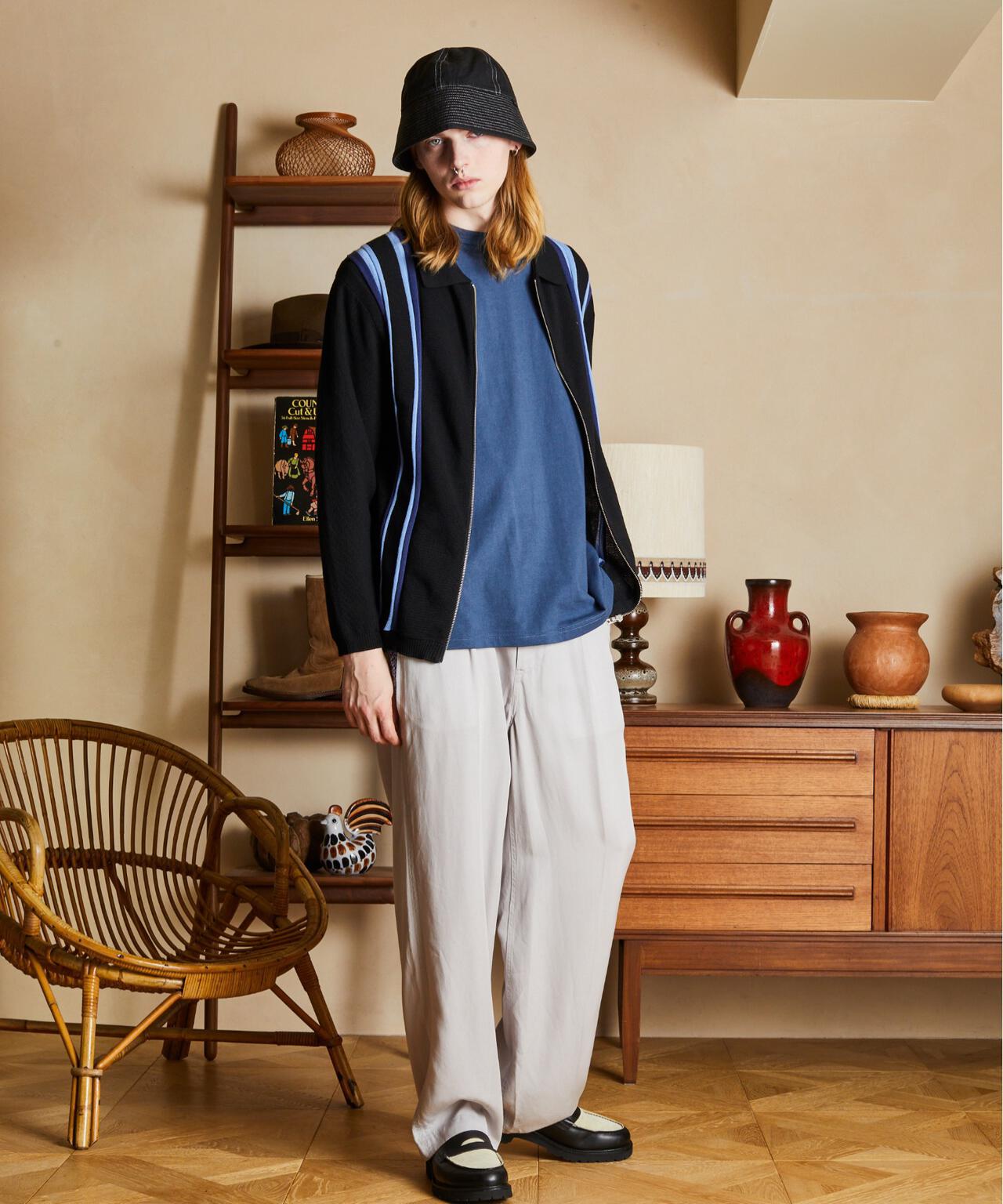 LS  ZIP KNIT CARDIGAN/LS ジップ ニットカーディガン