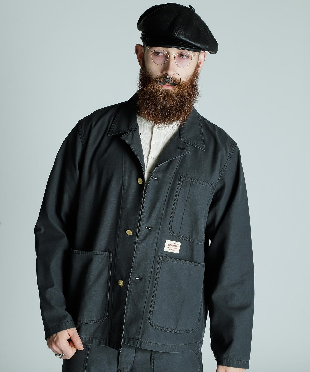 BACK SATIN COVERALL/バックサテン カバーオール