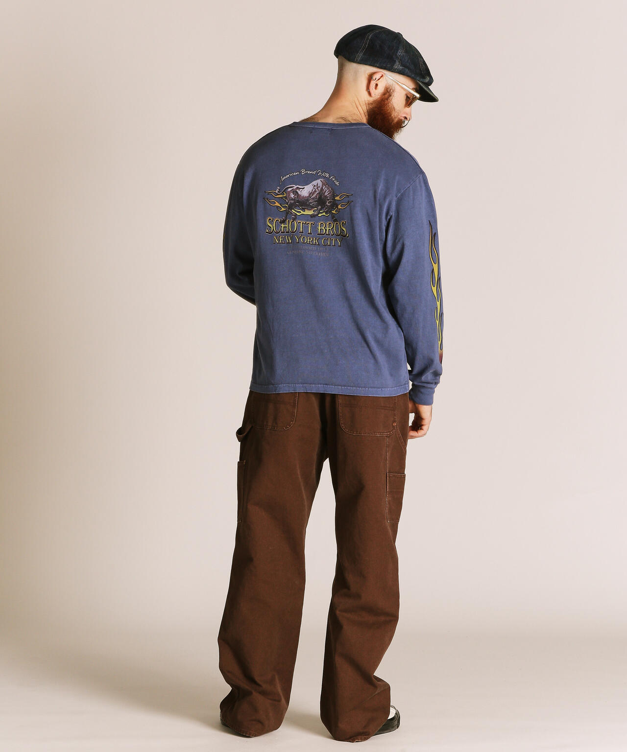 FIRE PTTERN HENLEY  LS T-SHIRT/ファイアーパターン ヘンリー LS Tシャツ