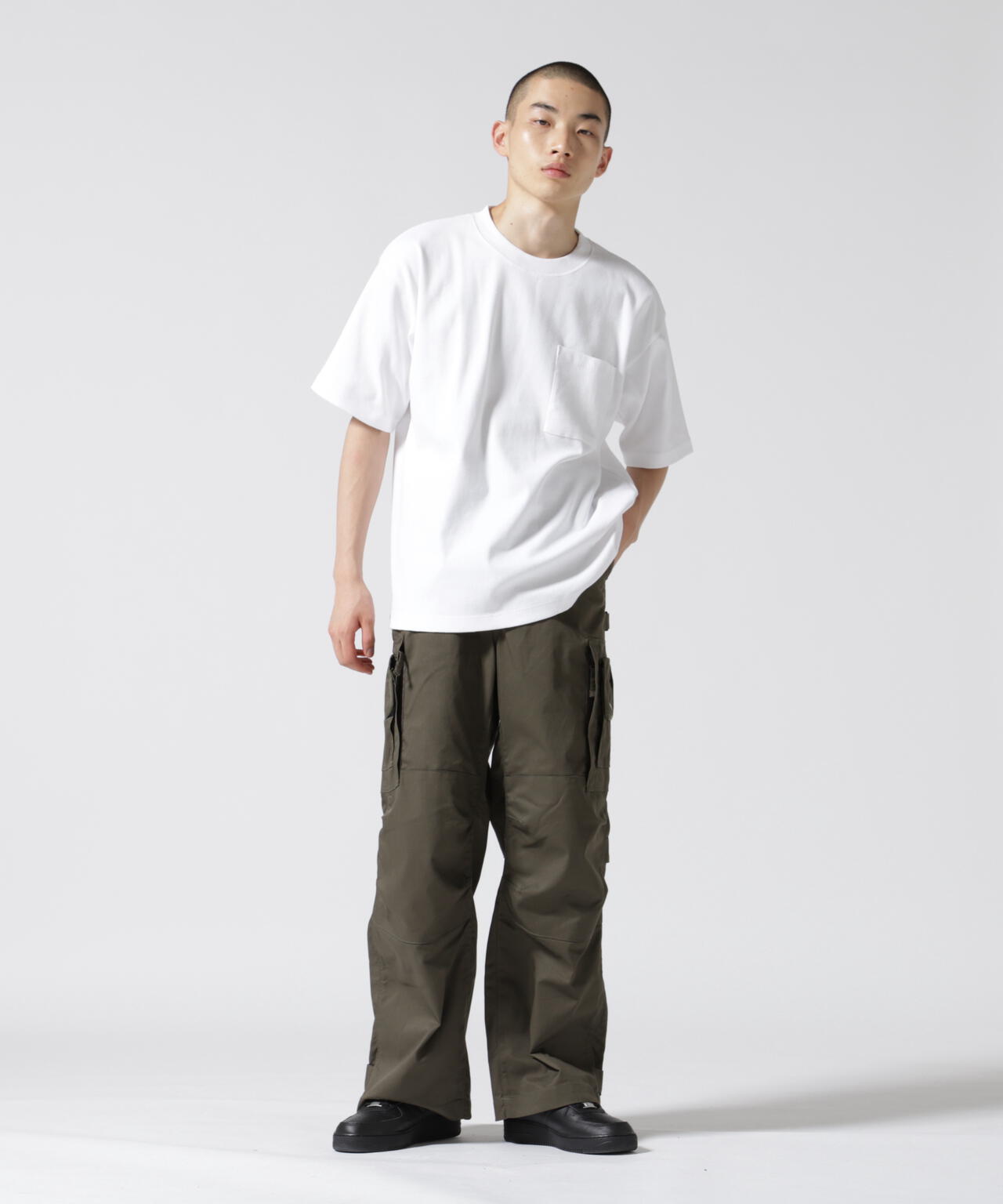 《DAILY/デイリー》S/S RIB LOOSE FIT T-SHIRT/リブ ルーズフィット 半袖 Tシャツ /
