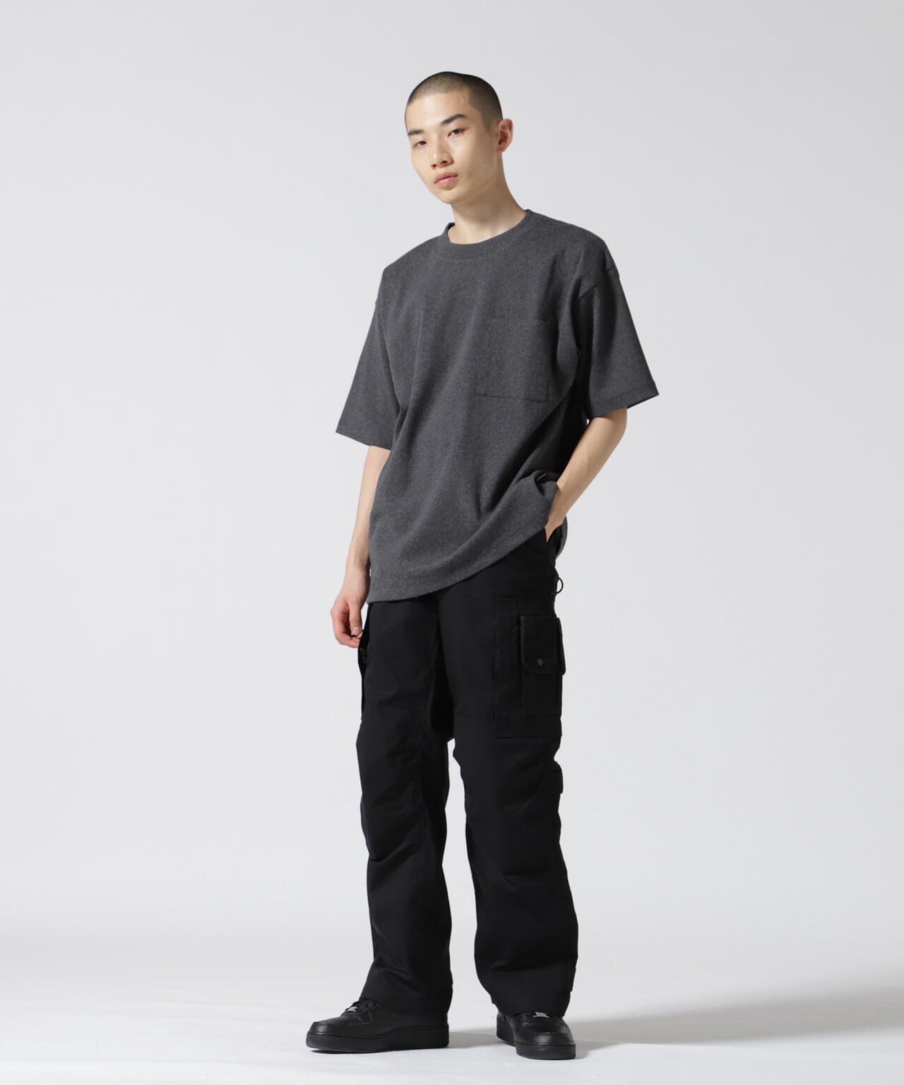 《DAILY/デイリー》S/S RIB LOOSE FIT T-SHIRT/リブ ルーズフィット 半袖 Tシャツ /