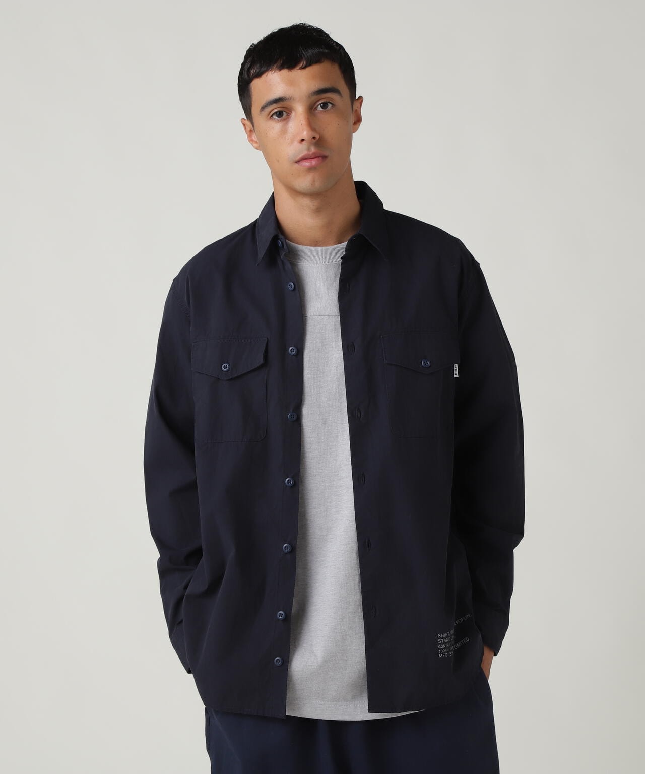 BASIC ARMY POPLIN L/S SHIRT / ベーシック アーミー ポプリン 長袖