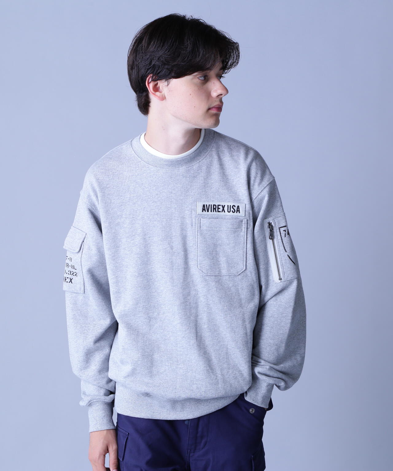 FATIGUE CREWNECK SWEAT / ファティーグ クルーネック スウェット / AVIREX / アヴィレックス