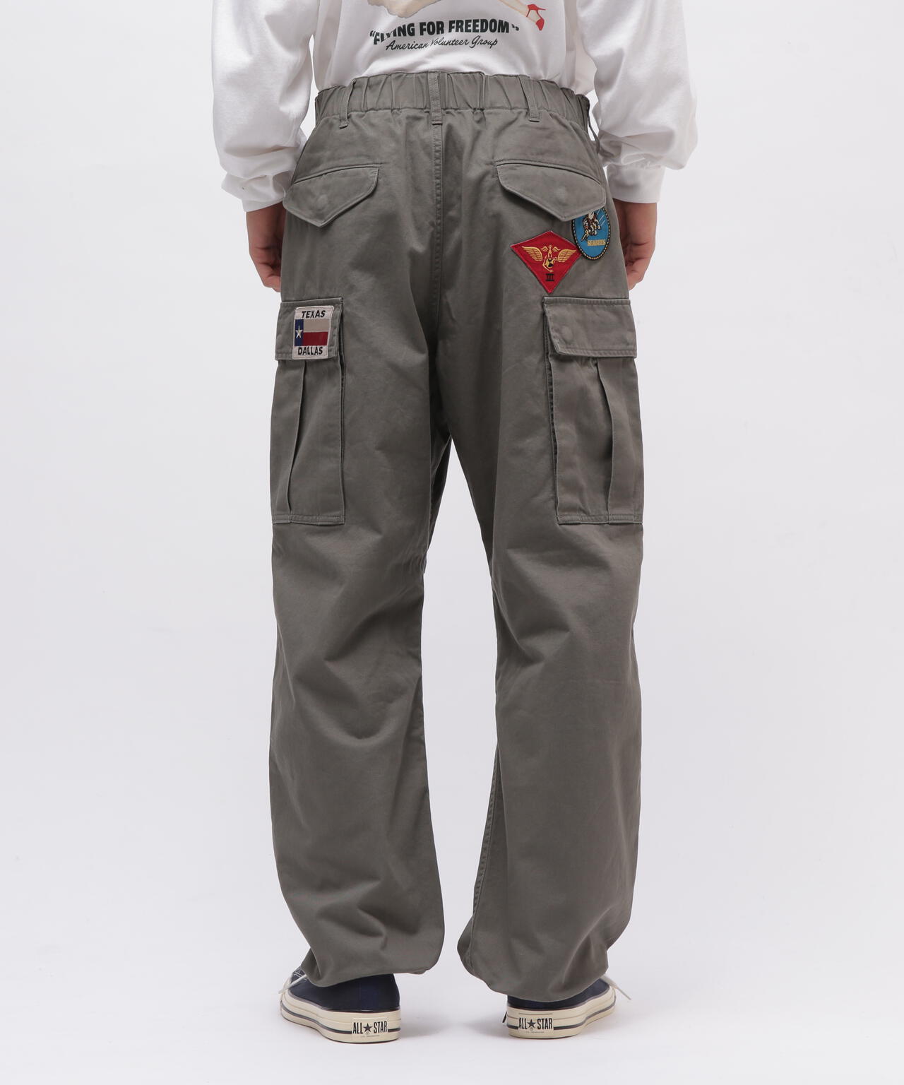 《直営店限定》TOP GUN WAPPEN CARGO PANTS / トップガン ワッペン カーゴパンツ / AVIREX
