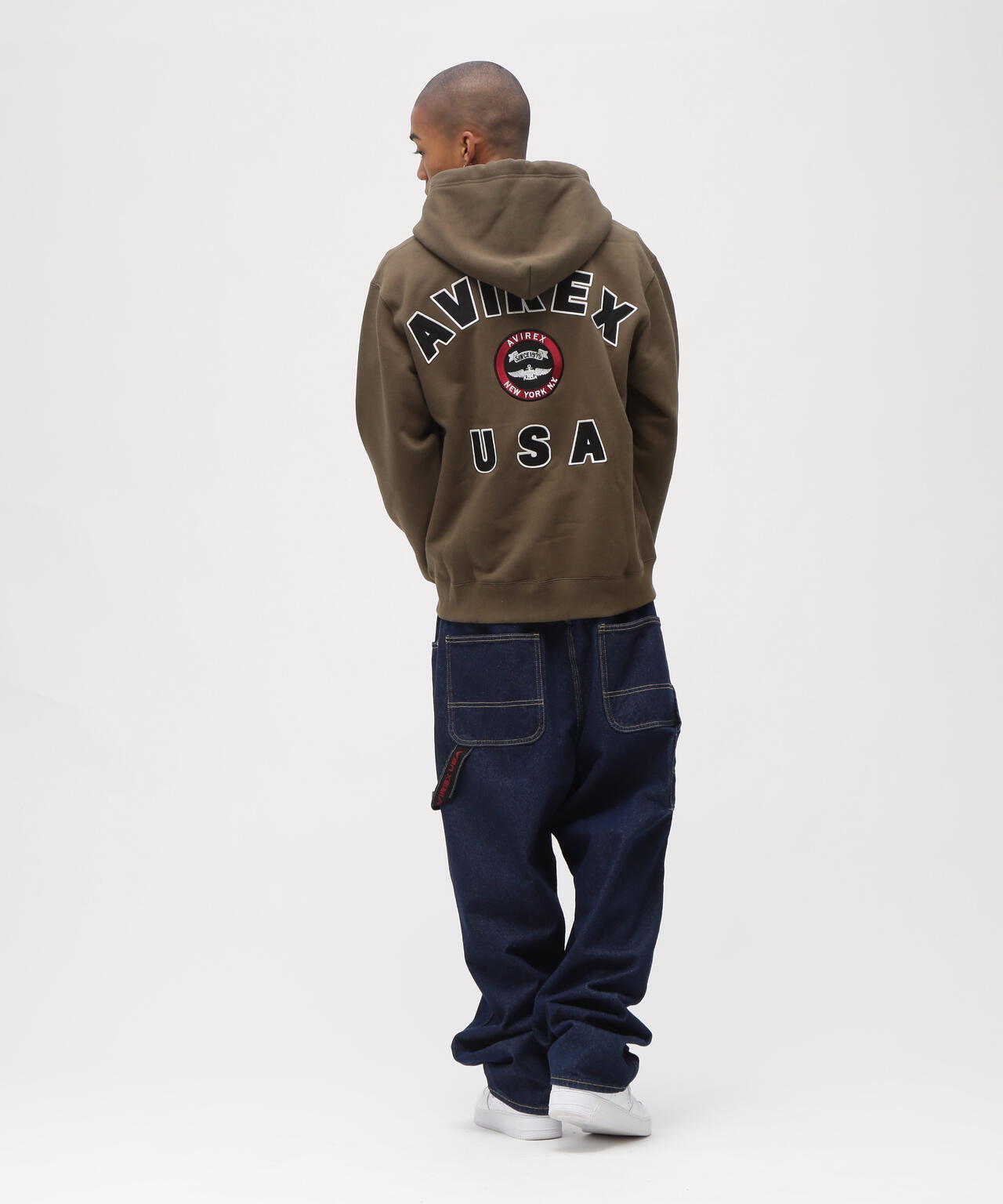 VARSITY LOGO SWEAT ZIP UP PARKA /バーシティ ロゴ スウェット ジップアップ パーカー