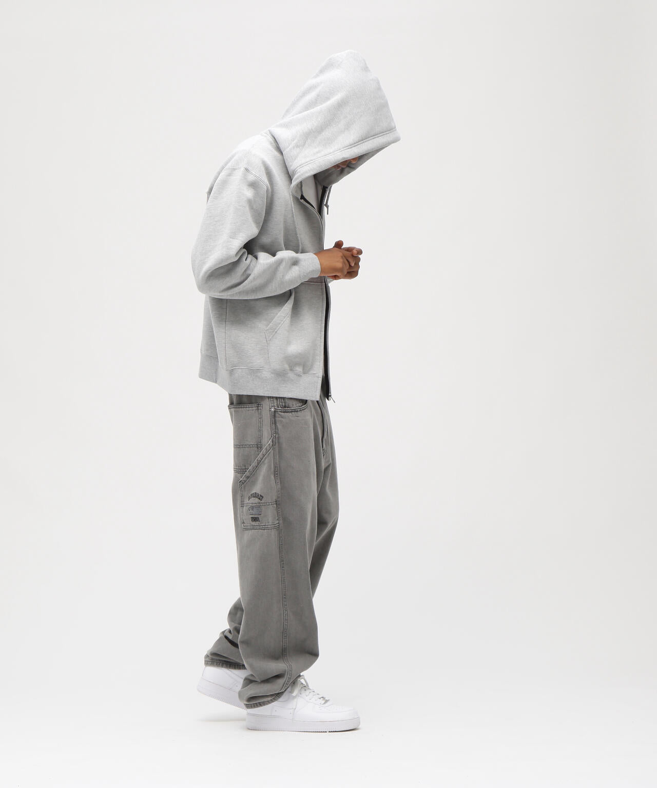 VARSITY LOGO SWEAT ZIP UP PARKA /バーシティ ロゴ スウェット ジップアップ パーカー