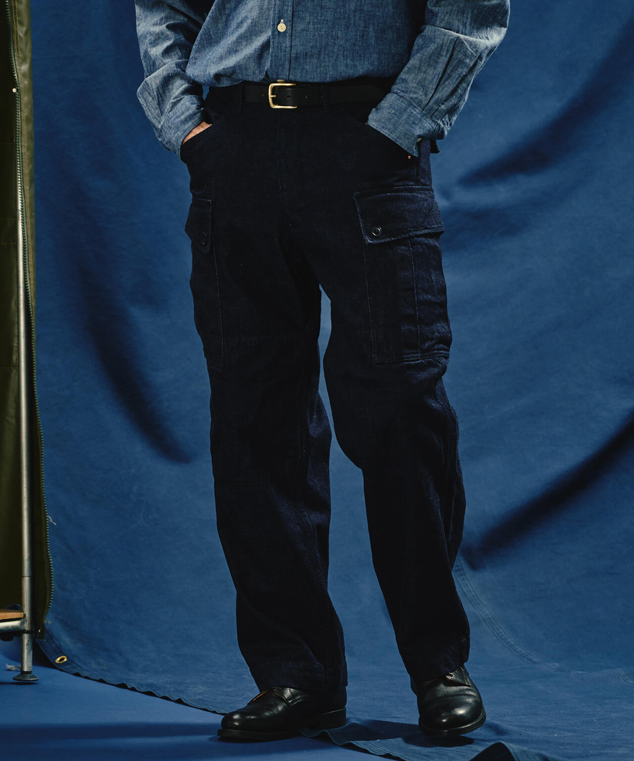 《TFQP by HANDROOM》JAPAN MADE DENIM CARGO PANT / ジャパンメイド デニム カーゴパンツ /