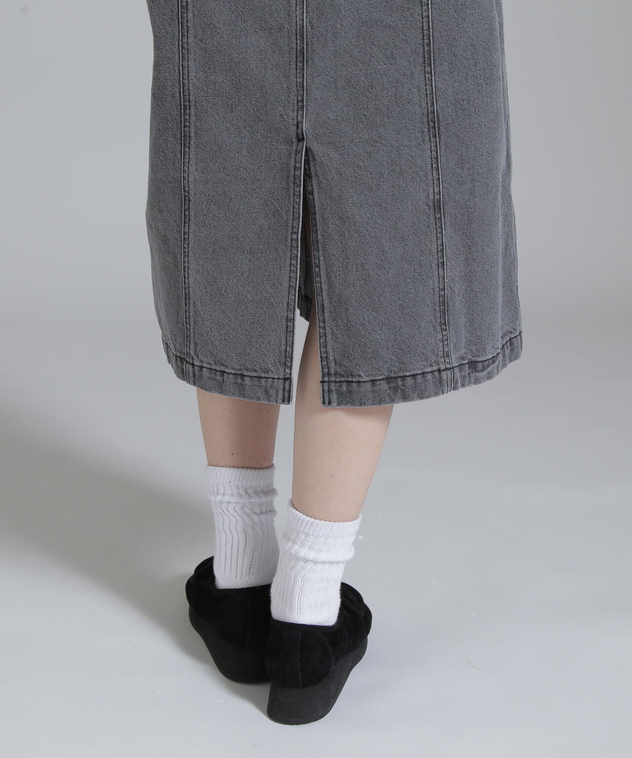 BELT PRINT DENIM JUMPER SKIRT/ベルトプリントデニムジャンパースカート