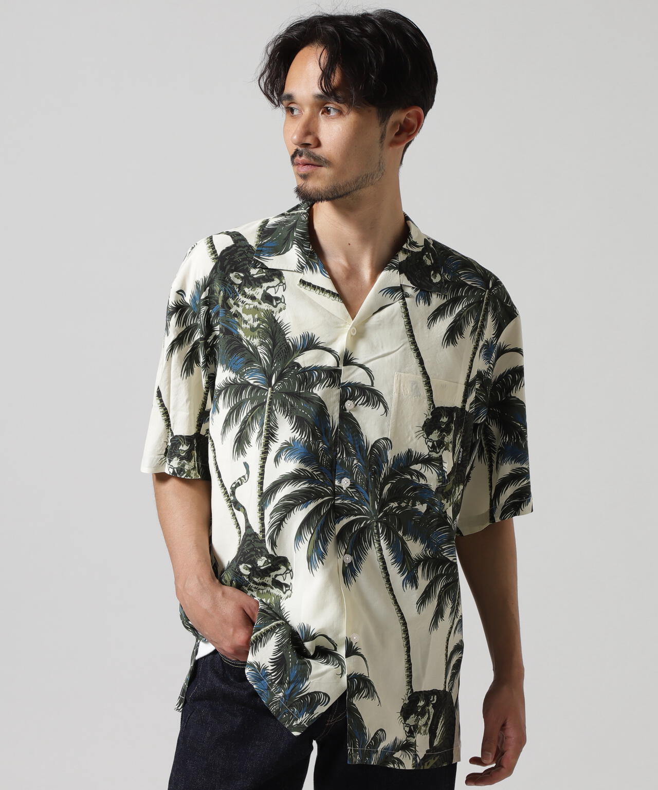 ALOHA SHIRT "TIGER & PALM TREE" / アロハシャツ "タイガー＆ パームツリー" / AVIREX