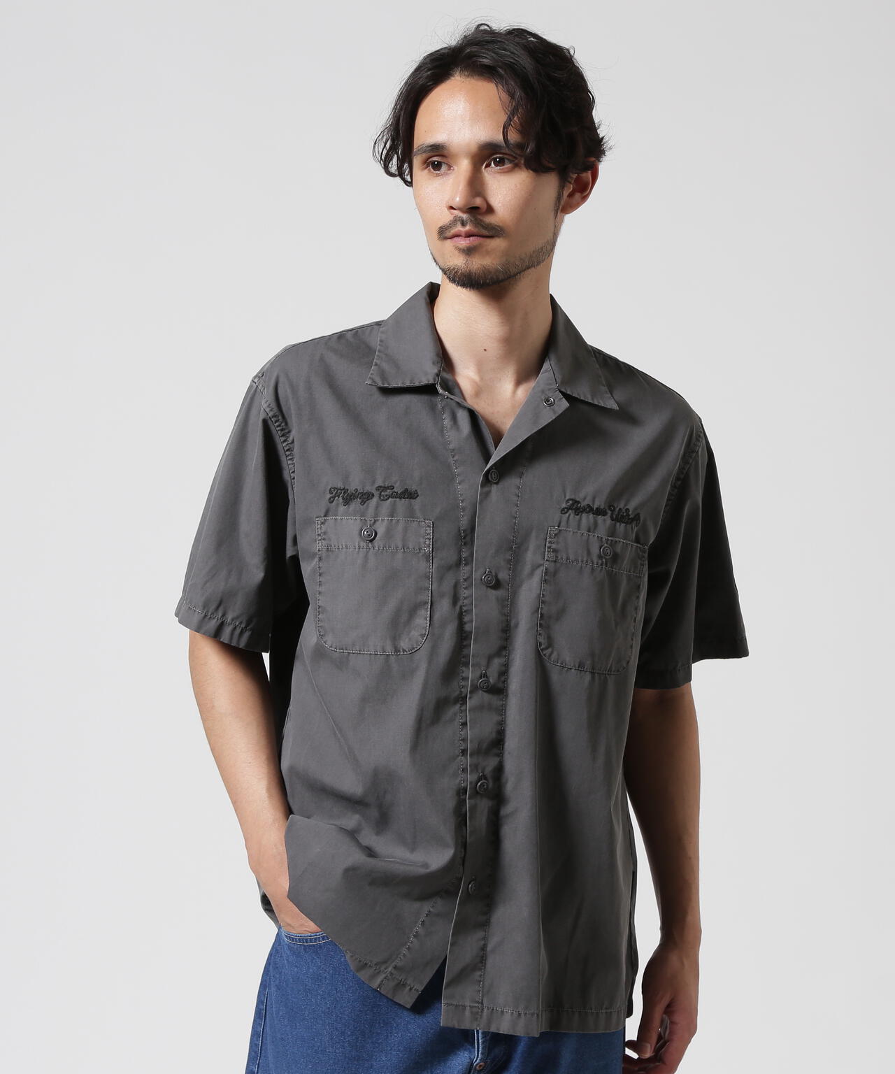 FADED WORK SHIRT "USAFA" / フェイド 半袖ワークシャツ / AVIREX / アヴィレックス