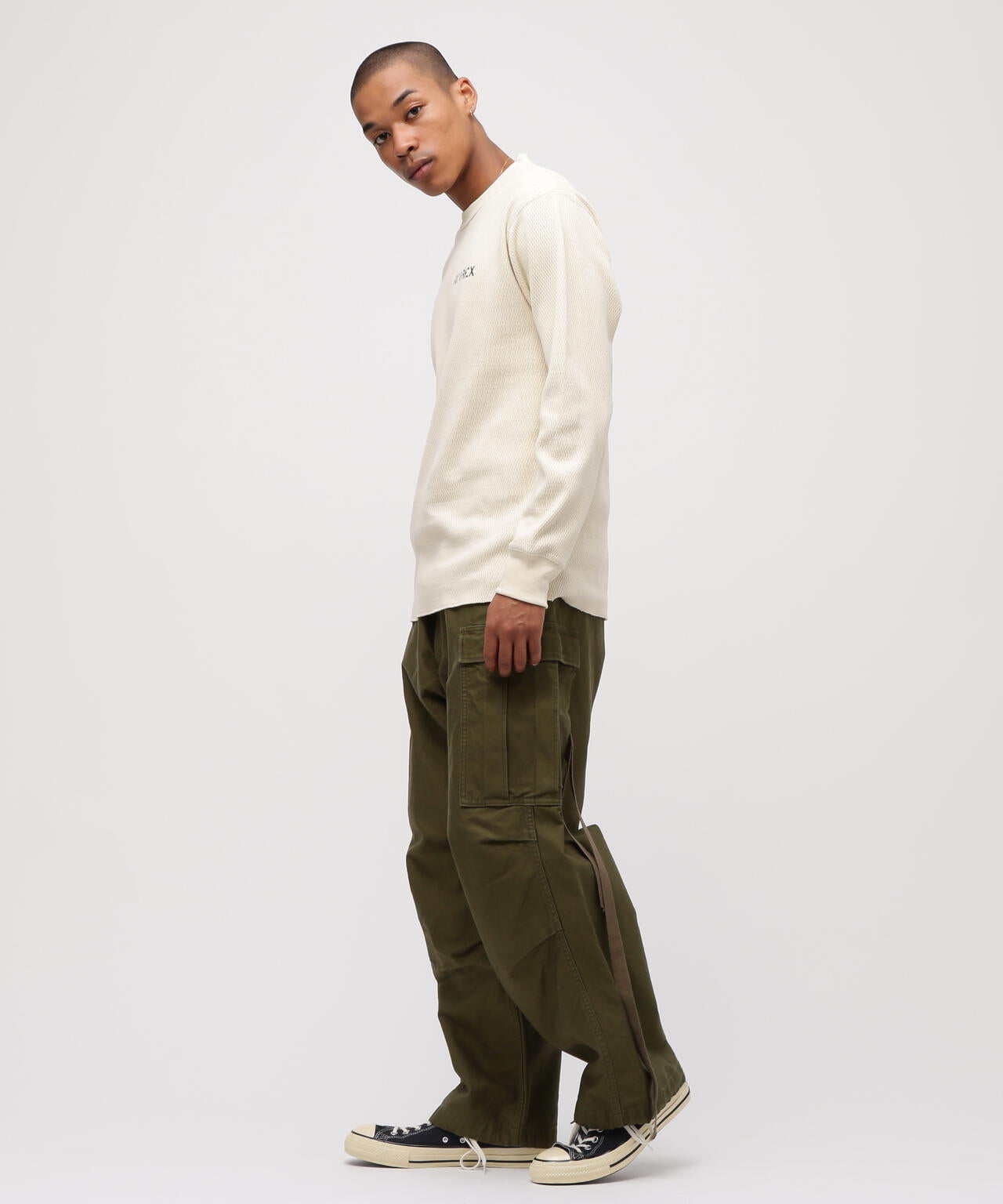 《WEB&DEPOT限定》STENCIL HONEYCOMB WAFFLE L/S T-SHIRT