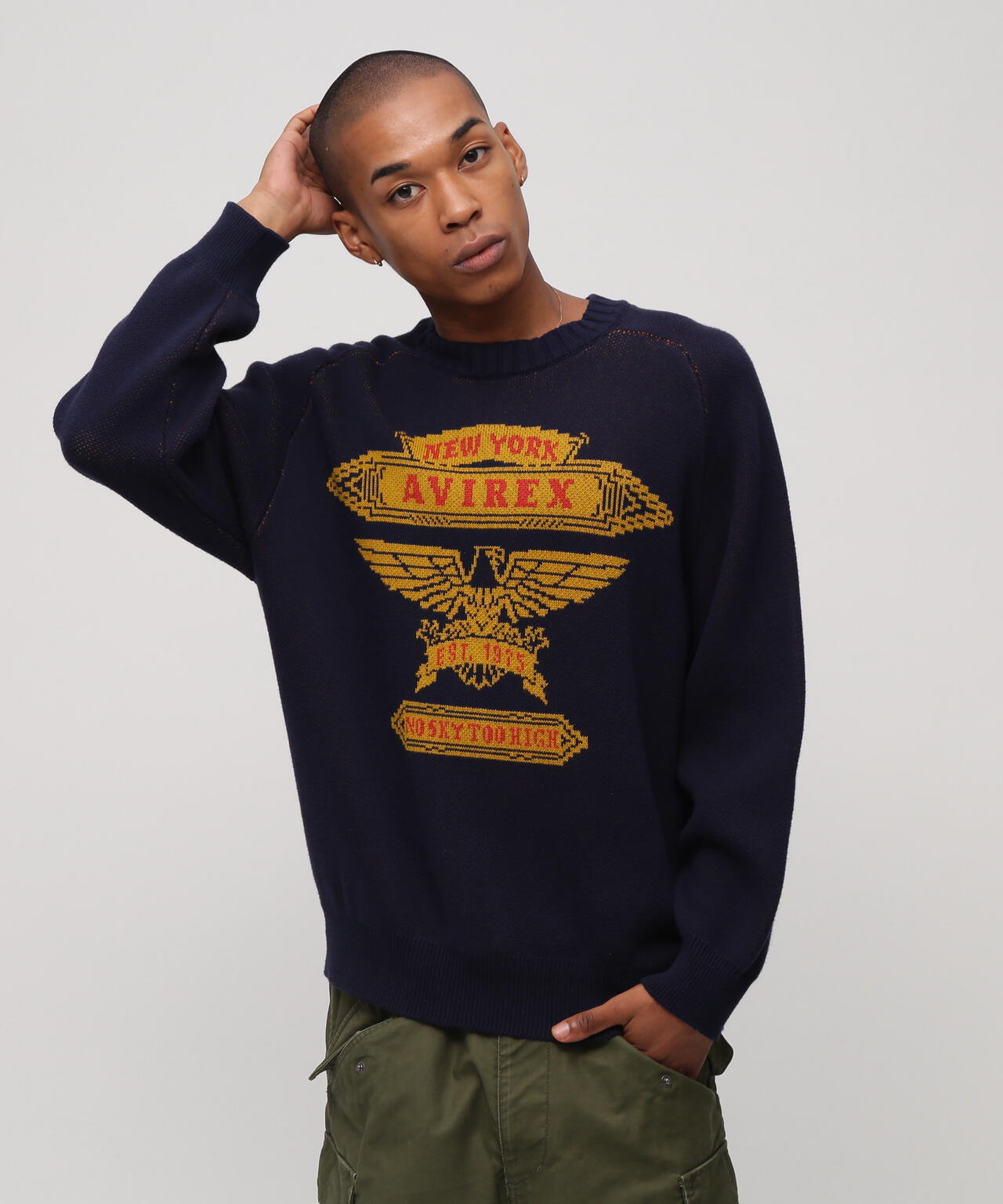 FREEDOM SLEEVE COTTON KNIT EAGLES