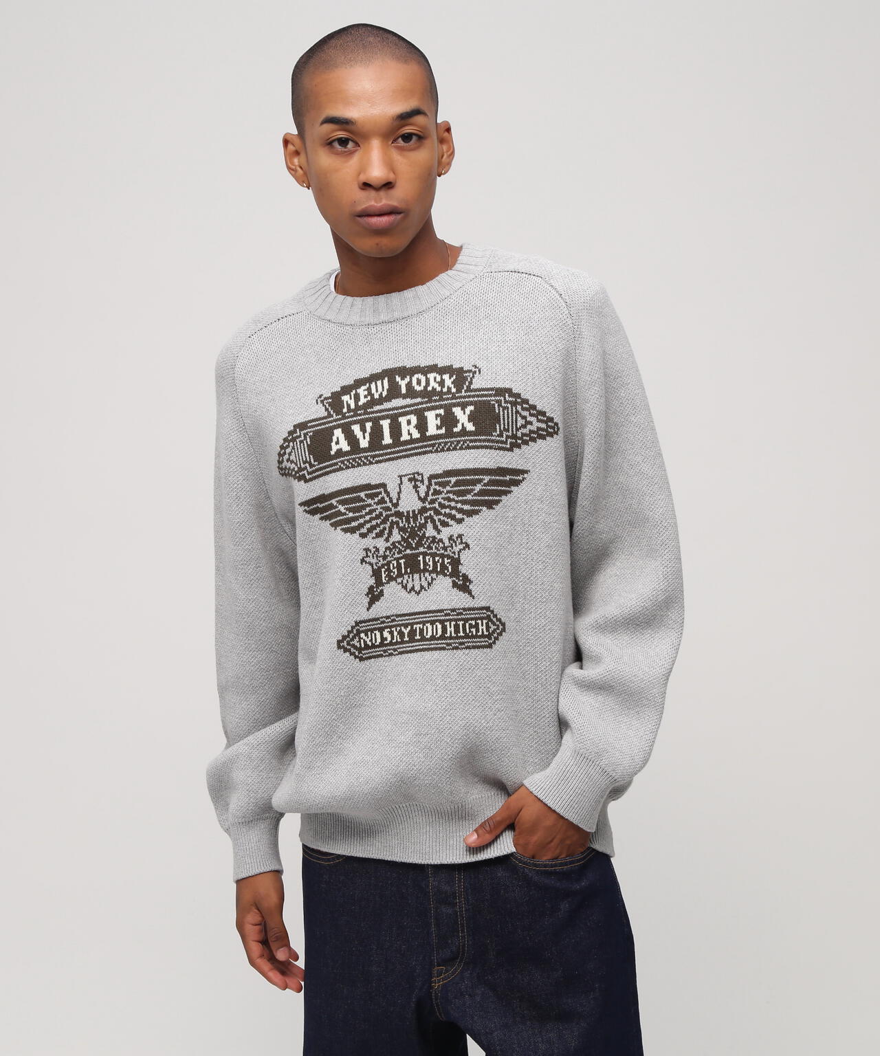 FREEDOM SLEEVE COTTON KNIT EAGLES