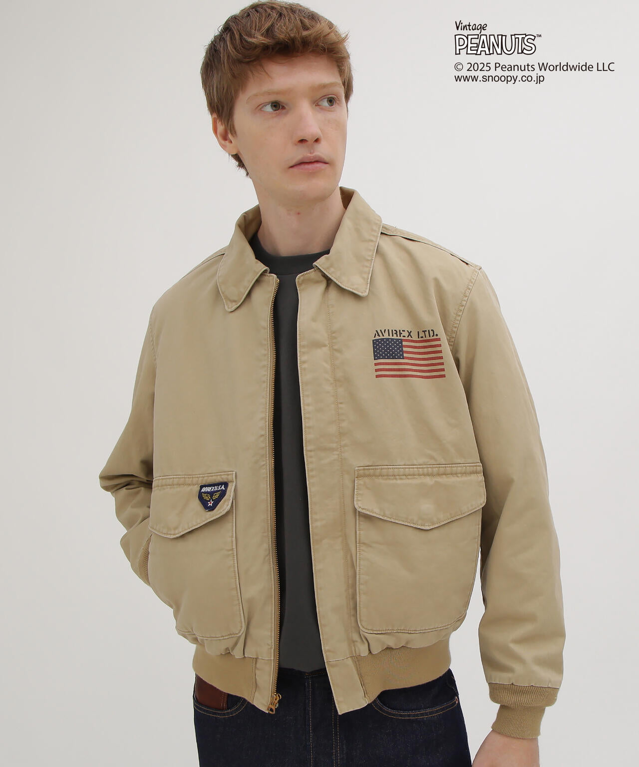 《AVIREX × PEANUTS》COTTON A-2 ”FLYING ACE”