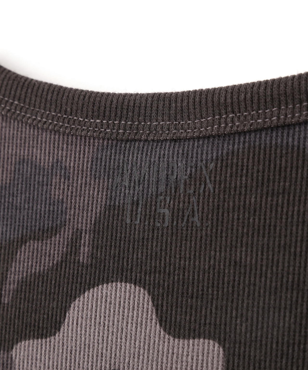 《DAILY/デイリー》 RIB LONG SLEEVE CREW NECK T-SHIRT ”CAMOUFLAGE”