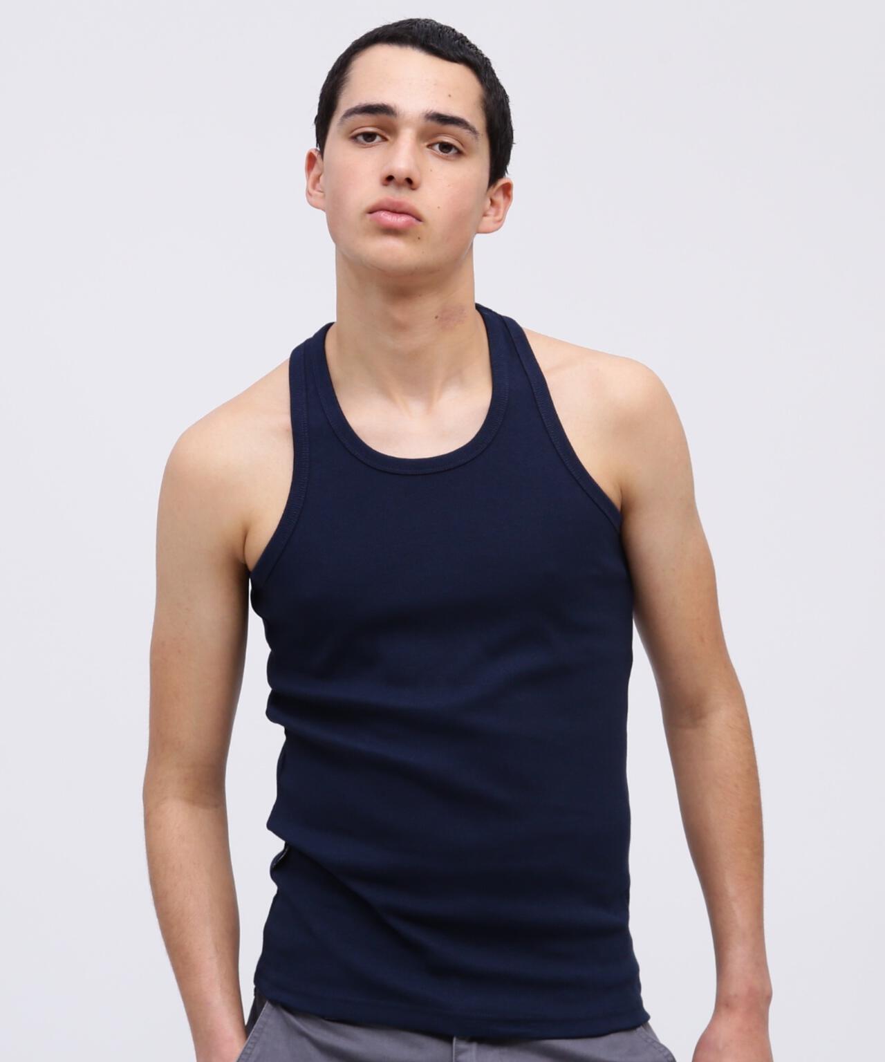 《DAILY/デイリー》RIB TANK TOP BACK CROSS/リブ タンクトップ バッククロス  デイリーウェア