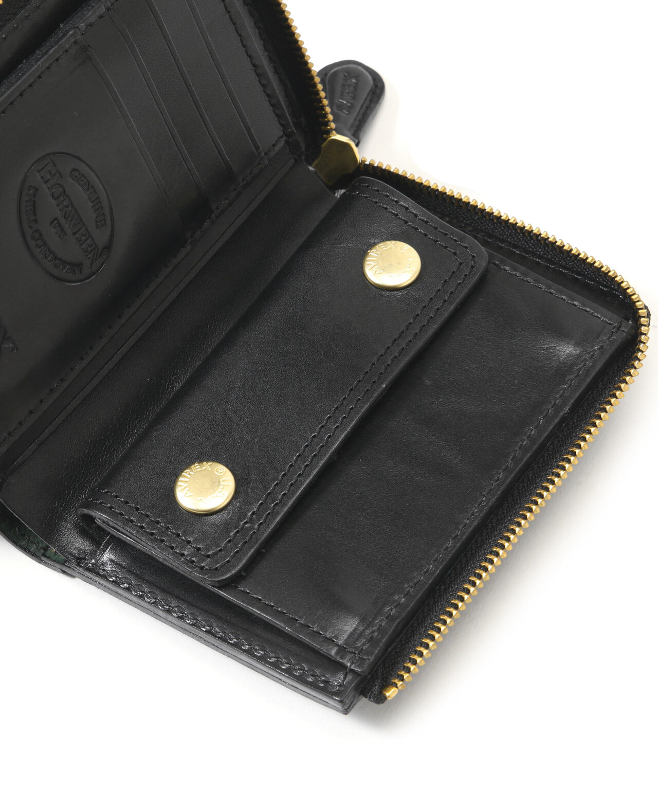 《AVIREX / HORWEEN》SHELL CORDOVAN ZIPPER SHORT WALLET / シェルコードバン