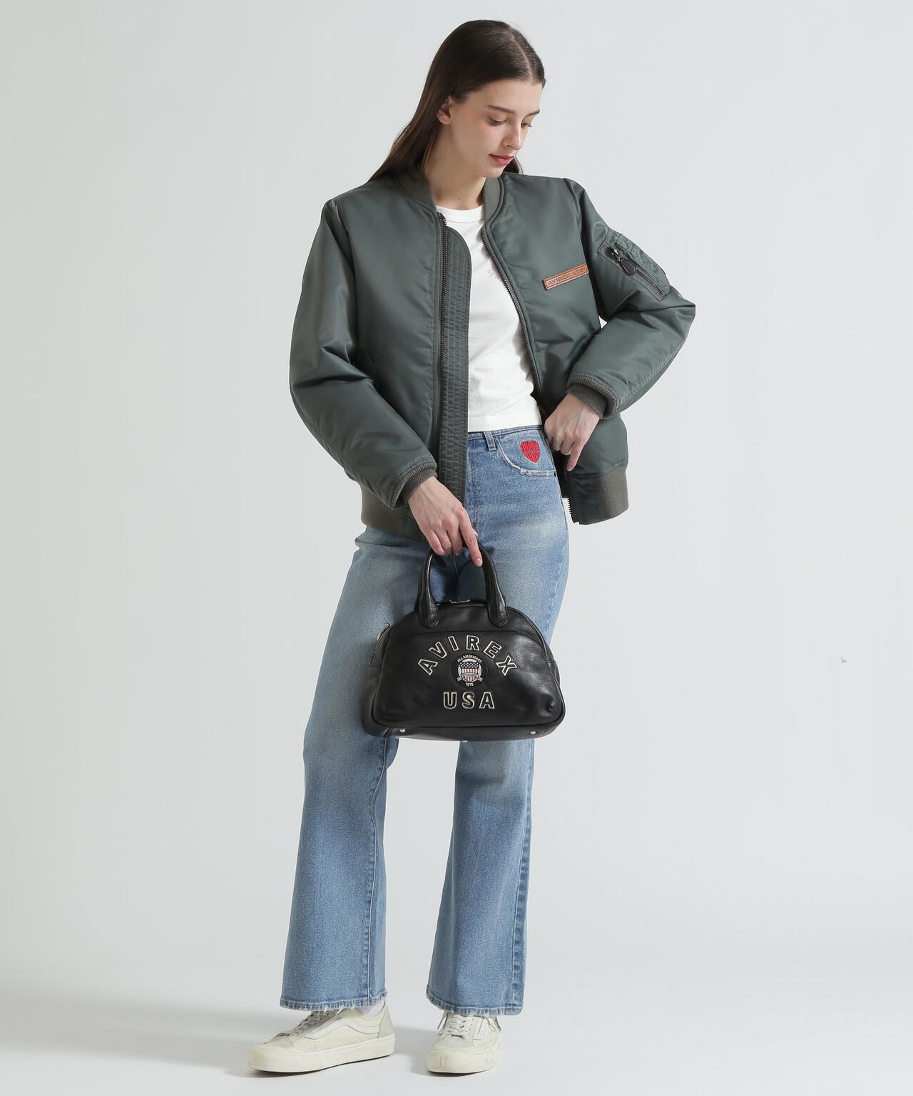 《直営店限定》VARSITY LEATHER MINI-BOSTON BAG / AVX5625