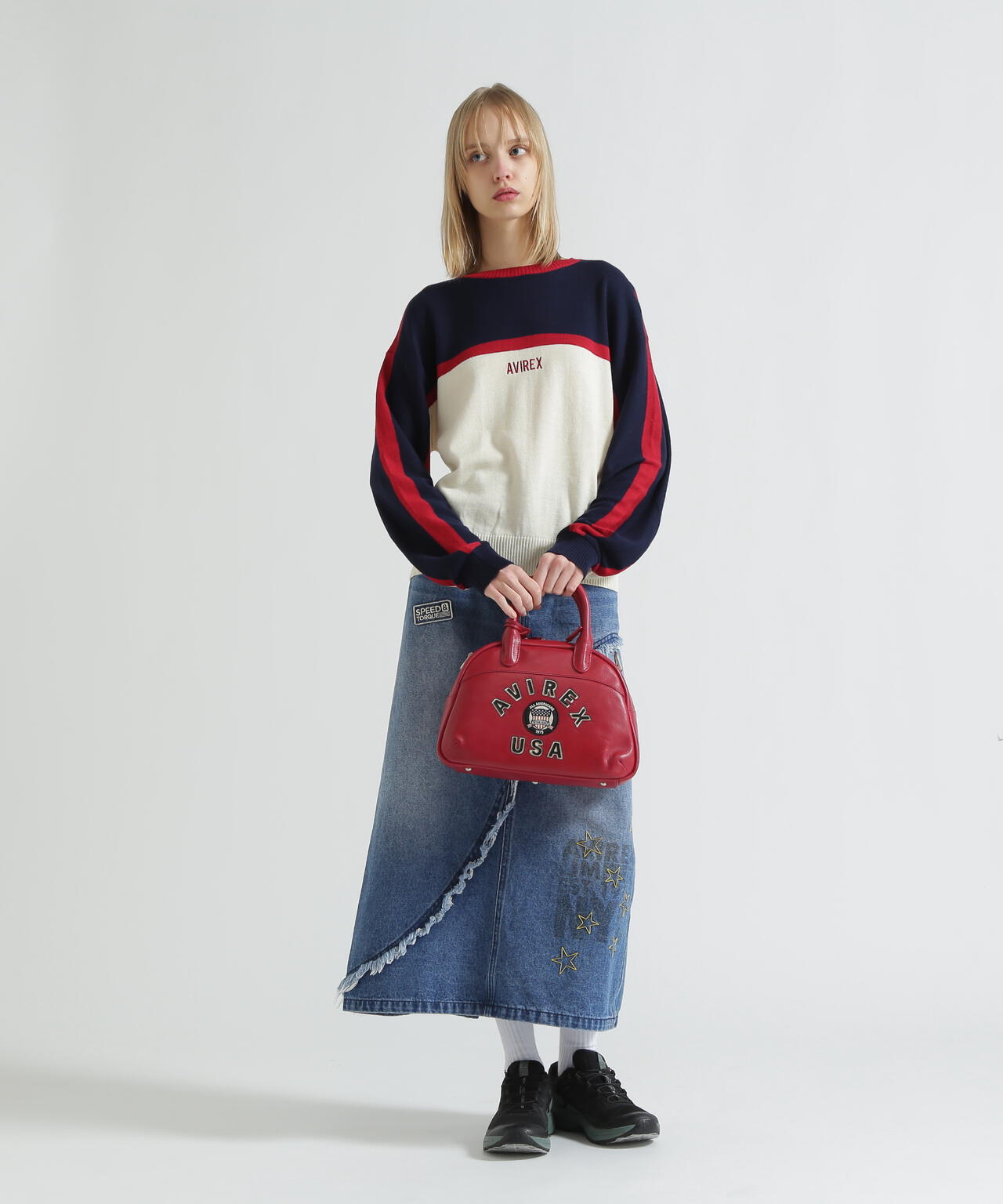 《直営店限定》VARSITY LEATHER MINI-BOSTON BAG / AVX5625