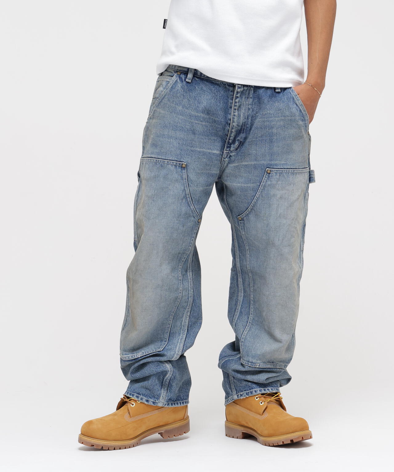 《AVIREX｜MOANDMO CLOTHING》DOUBLE KNEE DENIM PANTS