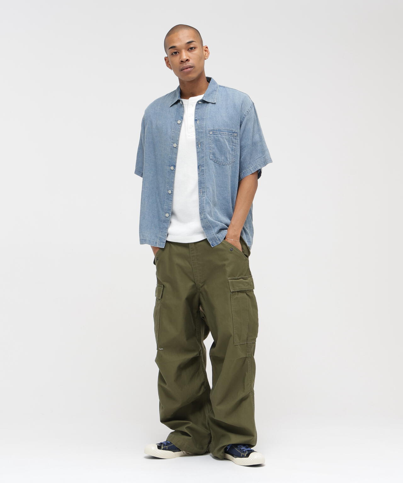 WIND THROUGH DENIM S/S SHIRTS