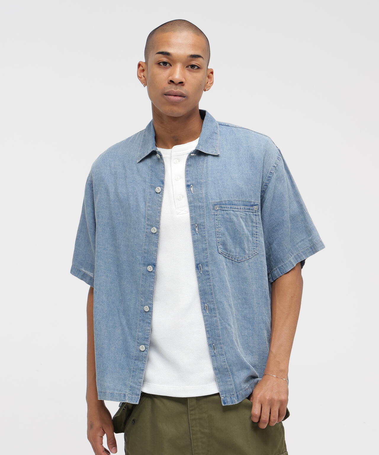 WIND THROUGH DENIM S/S SHIRTS