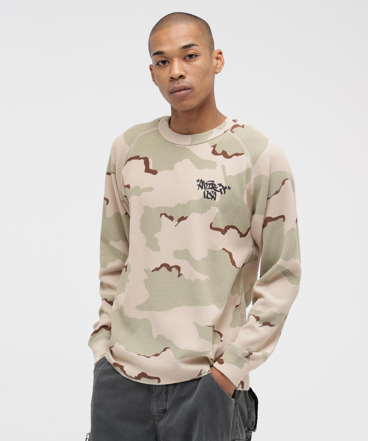 《直営店限定》MINI WAFFLE CAMO RAGLAN L/S T-SHIRT