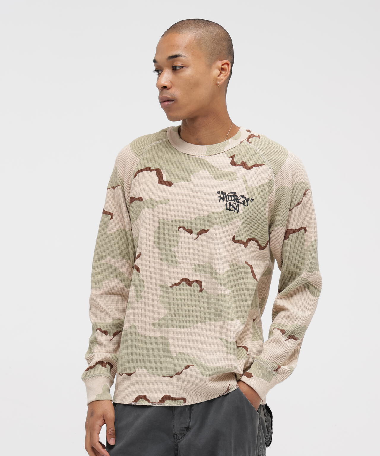 《直営店限定》MINI WAFFLE CAMO RAGLAN L/S T-SHIRT