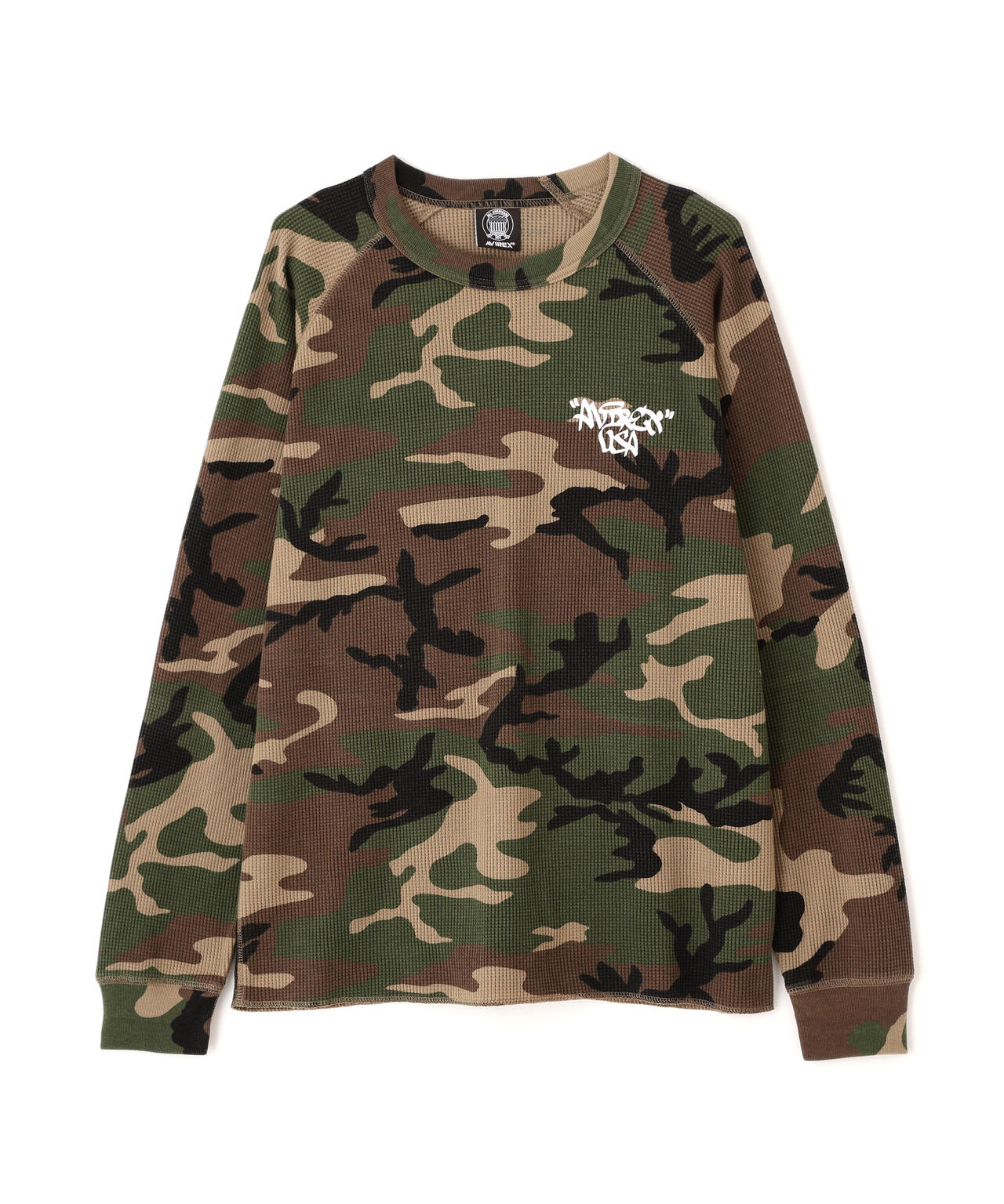《直営店限定》MINI WAFFLE CAMO RAGLAN L/S T-SHIRT