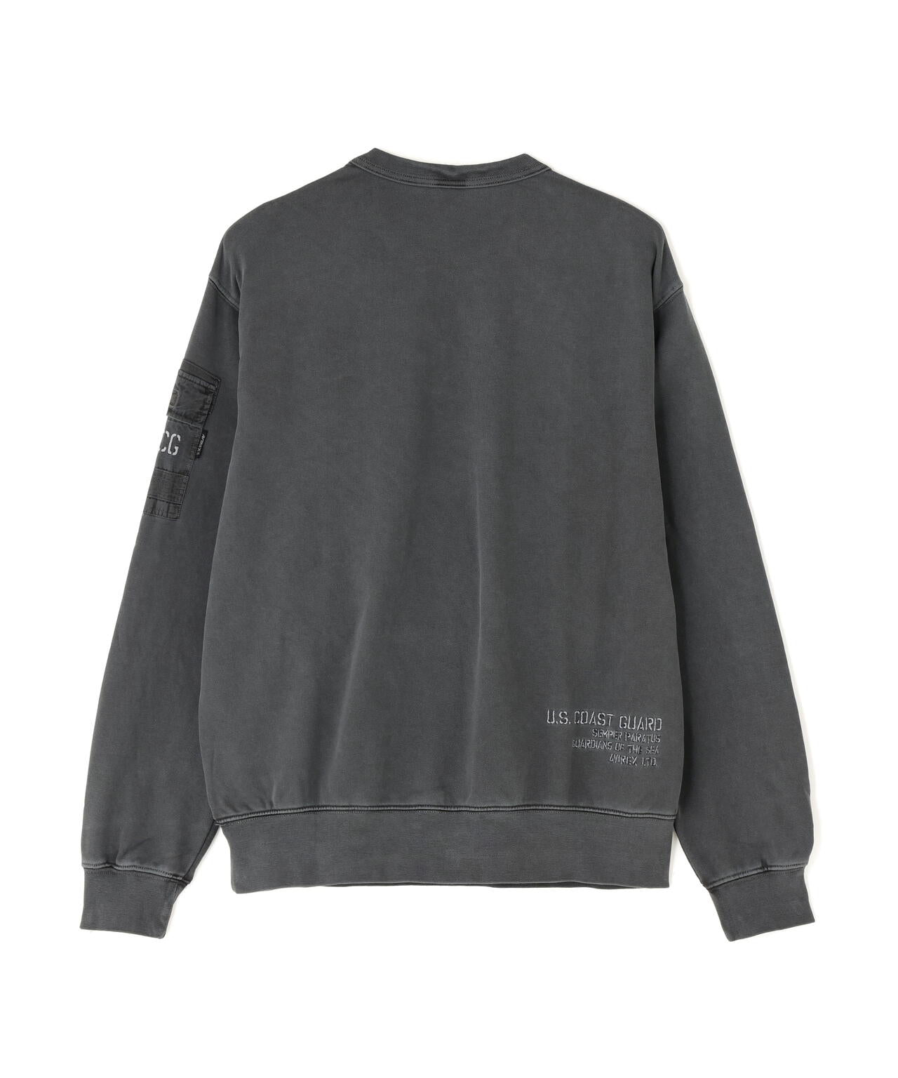 FADED MIL.POCKET CREWNECK SWEAT