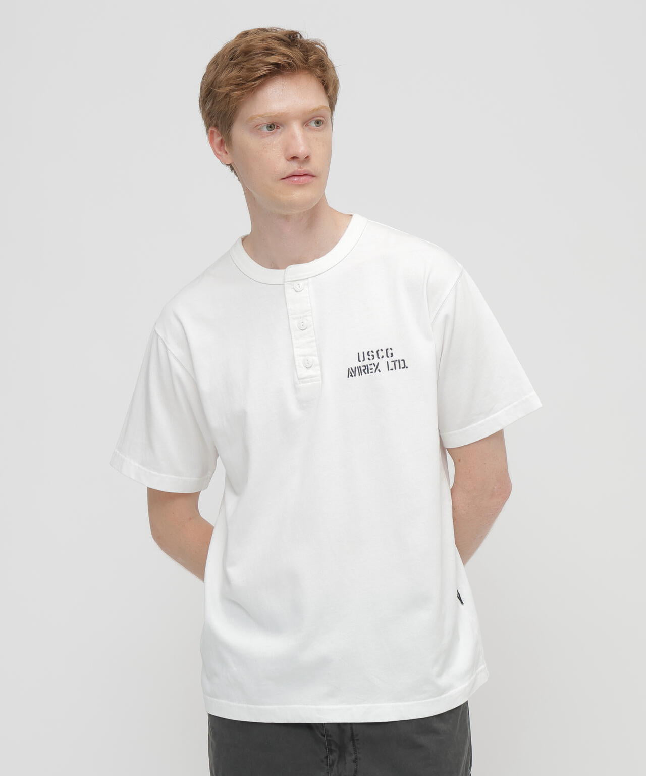 FADED MIL. HENRY NECK T-SHIRT