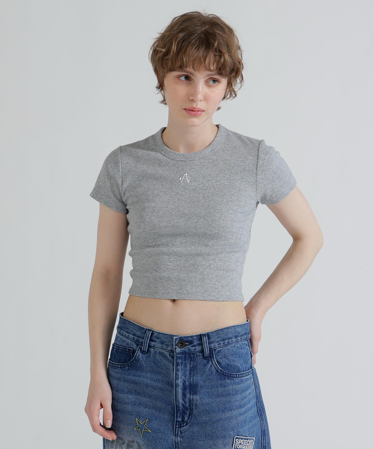 《直営店限定》S/S AC RIB T-SHIRT