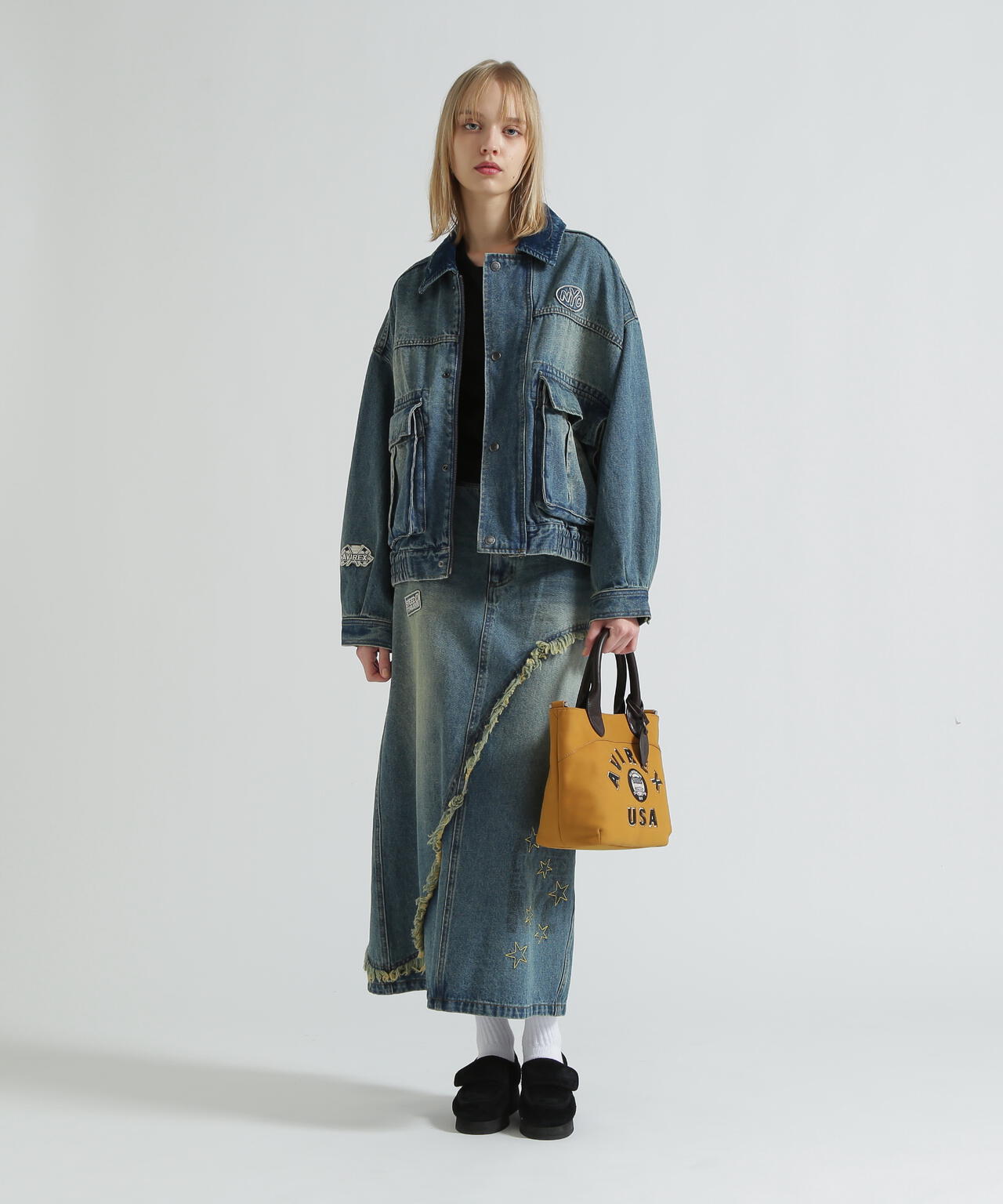 《直営店限定》LX VARSITY LEATHER MINI TOTE BAG