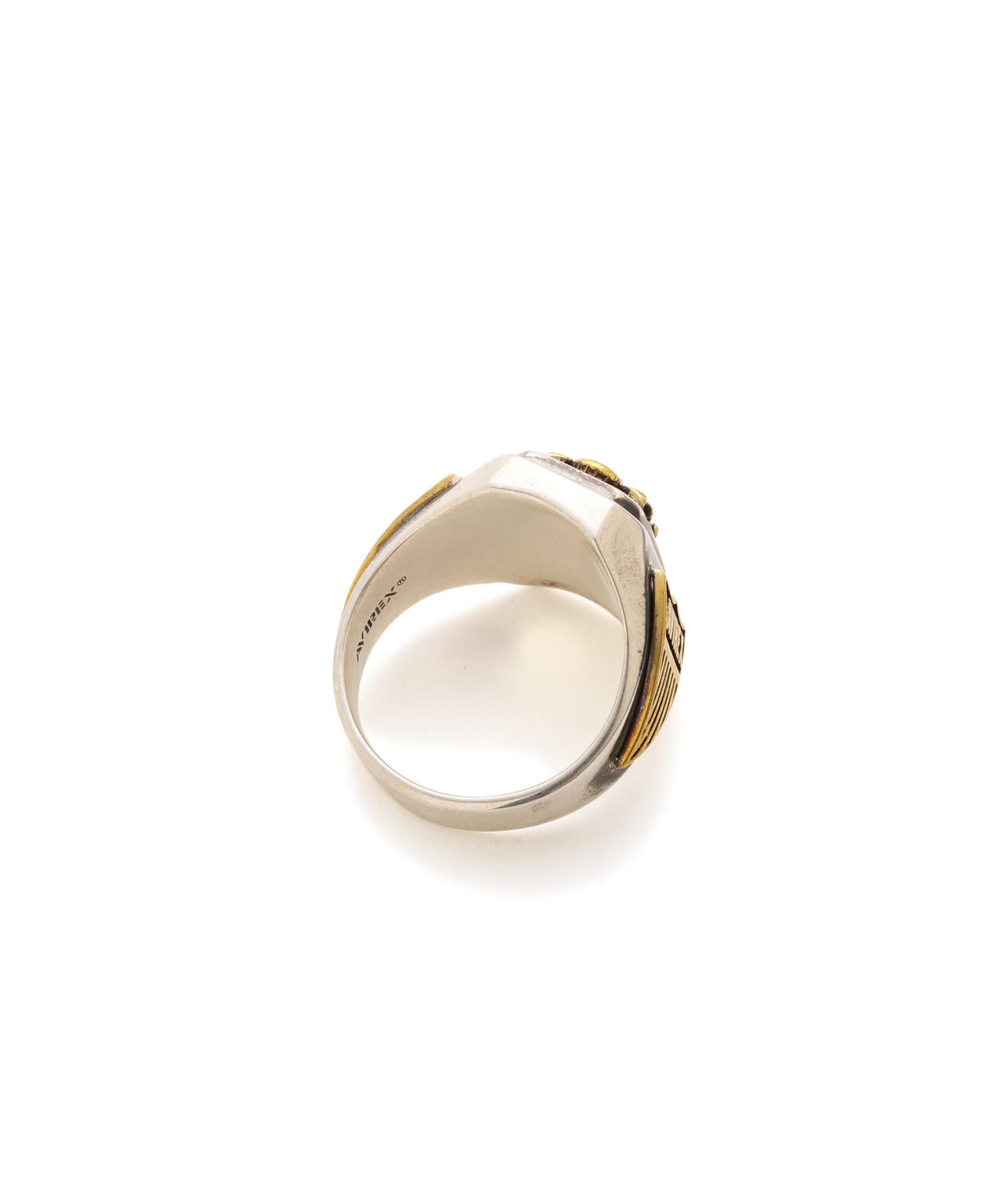 《AVIREX by J.H.M CO.，LTD.》MATERIAL COMBI SIGNET RING ”USAF”
