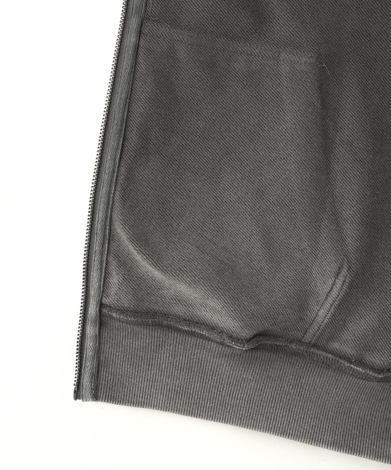 UNKNOWNLONDON/アンノウンロンドン/WASH GREY×BLACK CROSS ZIP HOODIE