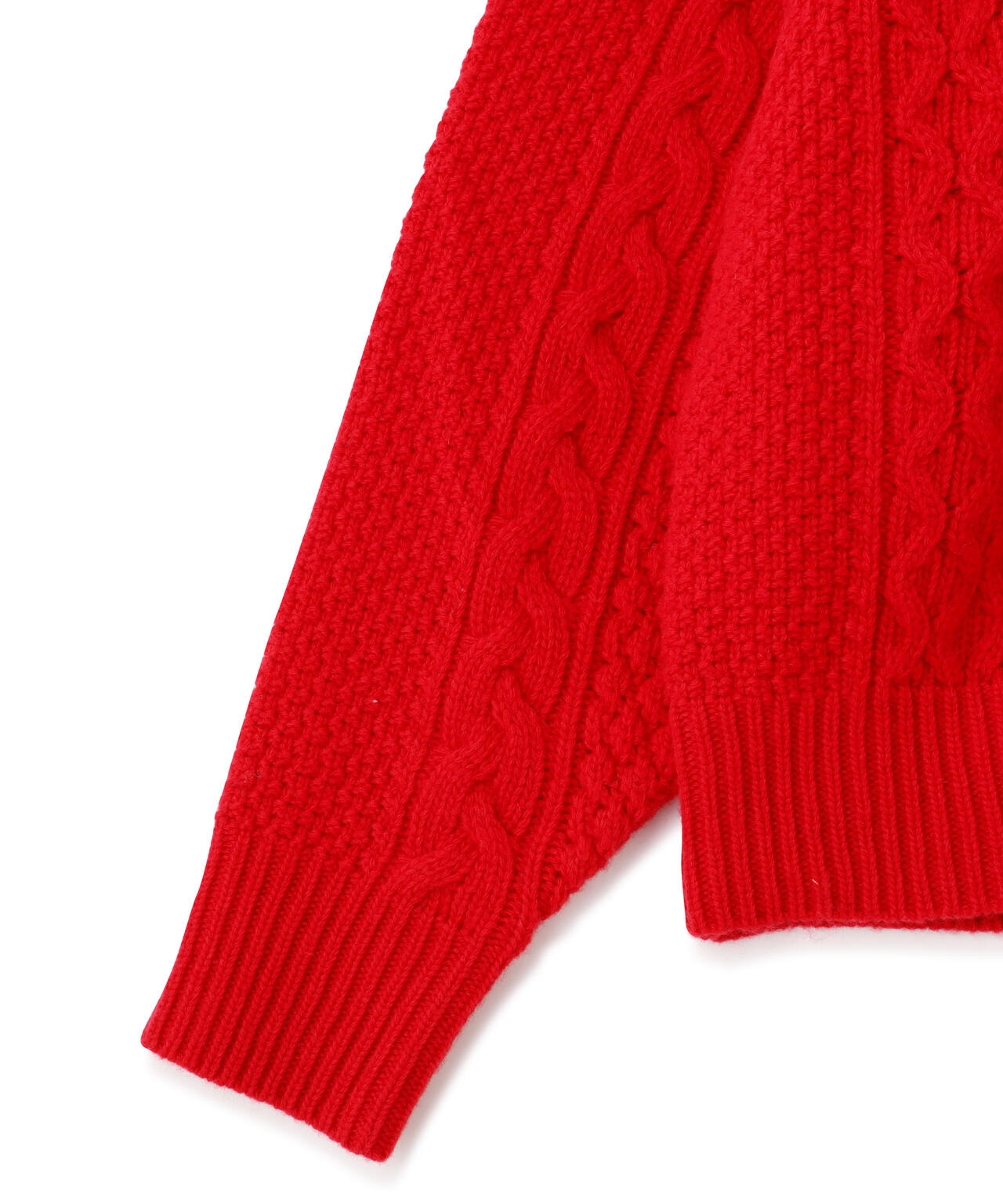 MANOF/マノフ/SHOULDER TUCK CABLE KNIT
