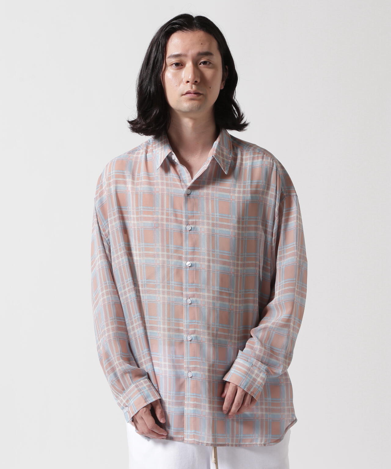 WHITELAND/ホワイトランド/CHIFFON CHECK SHIRT