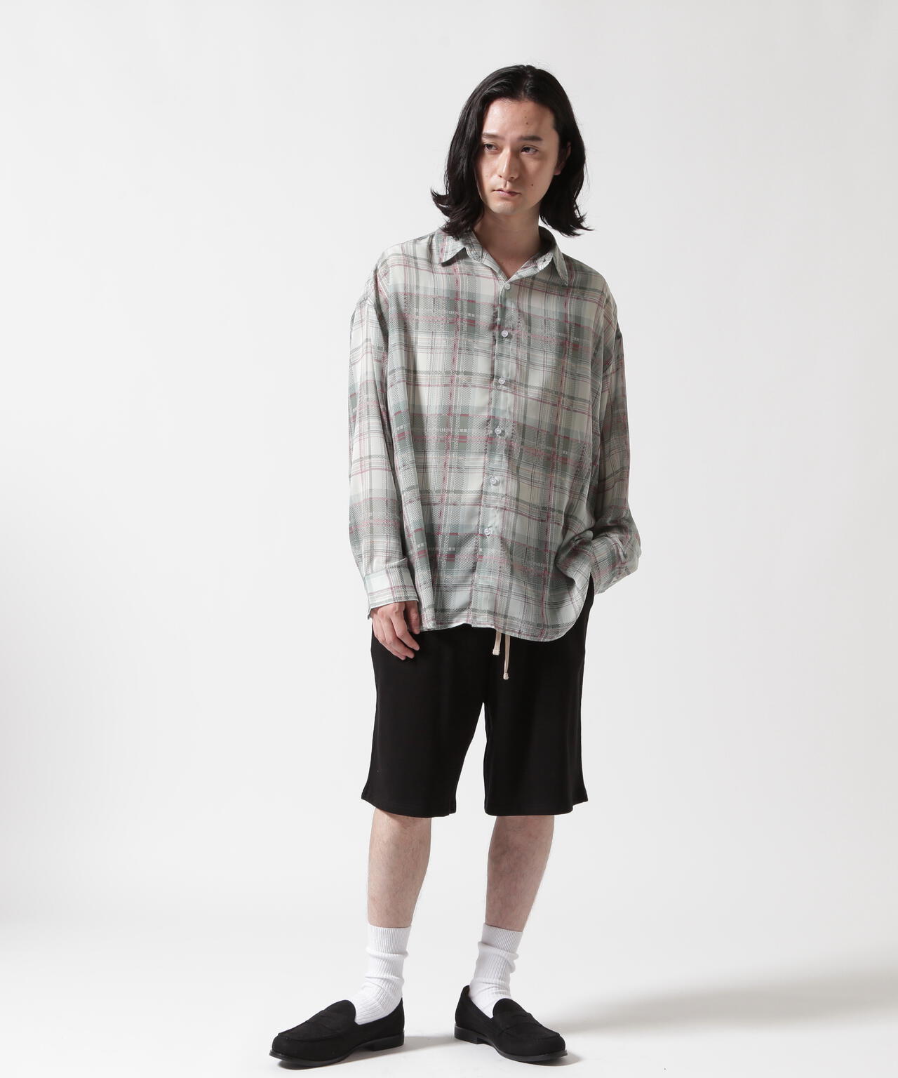 WHITELAND/ホワイトランド/CHIFFON CHECK SHIRT