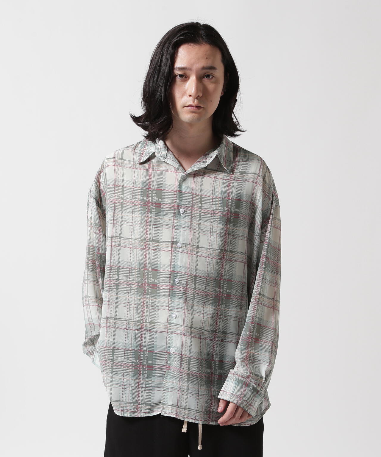 WHITELAND/ホワイトランド/CHIFFON CHECK SHIRT